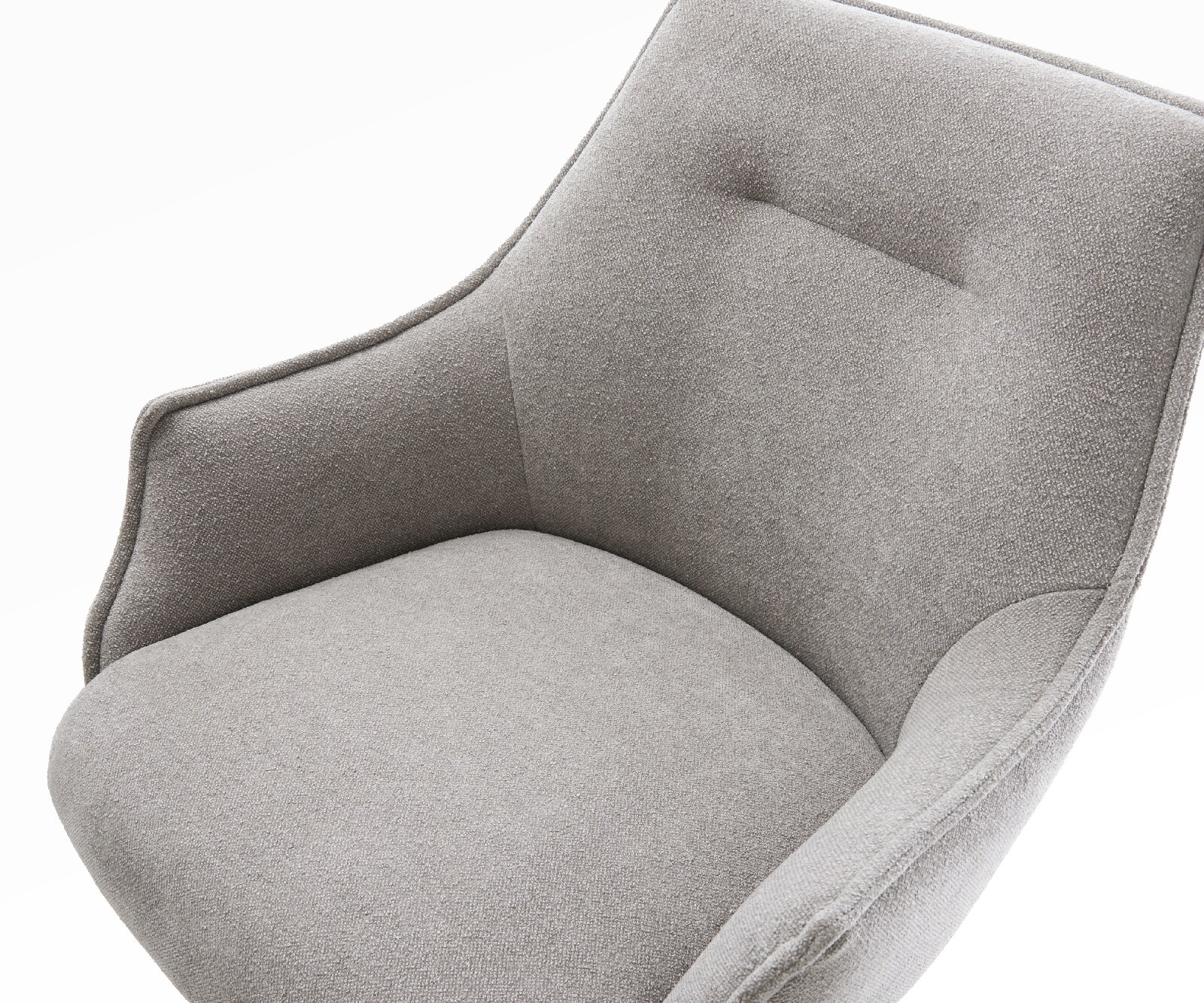 Barstuhl Alja-Flex Strukturstoff Soft Grau Kufengestell Metall Schwarz Taschenfederkern 4