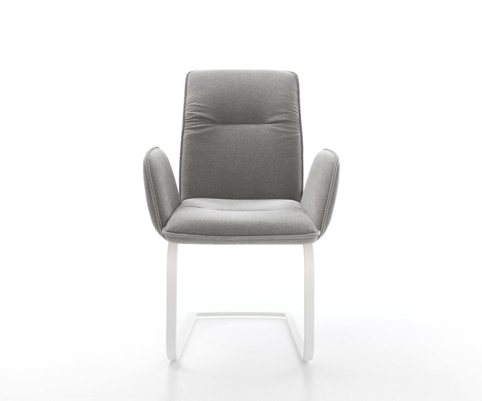 Freischwinger Vinja-Flex Strukturstoff Soft Grau Freischwinger flach Weiß 1