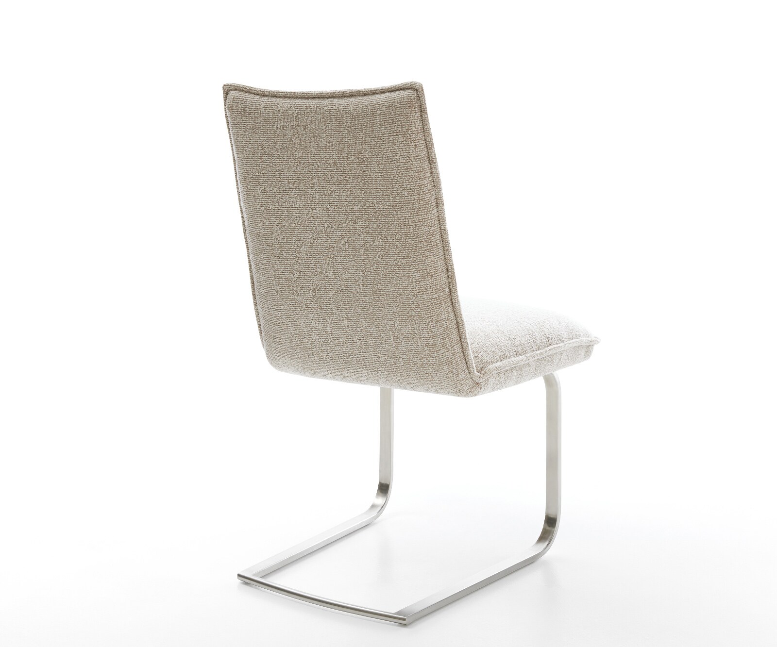 Freischwinger Lelio-Flex Webstoff Soft Beige Freischwinger flach Edelstahl Taschenfederkern 4