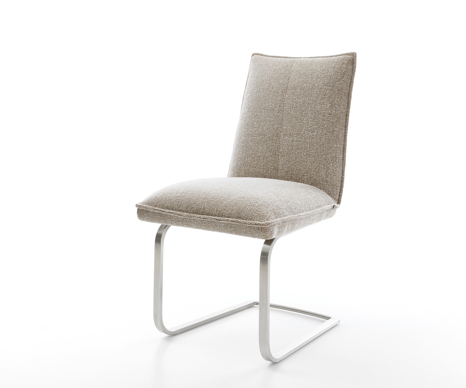 Freischwinger Lelio-Flex Webstoff Soft Beige Freischwinger flach Edelstahl Taschenfederkern 1