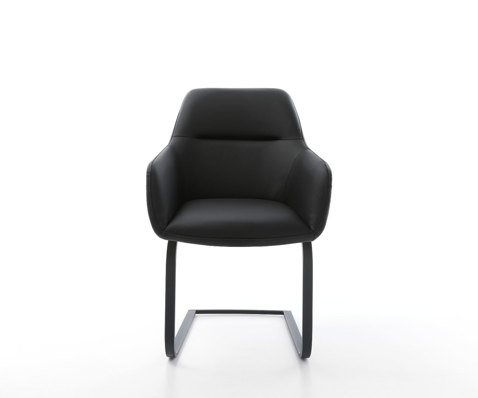 Freischwinger Pejo-Flex Echt-Leder Schwarz Freischwinger flach Schwarz Taschenfederkern 1
