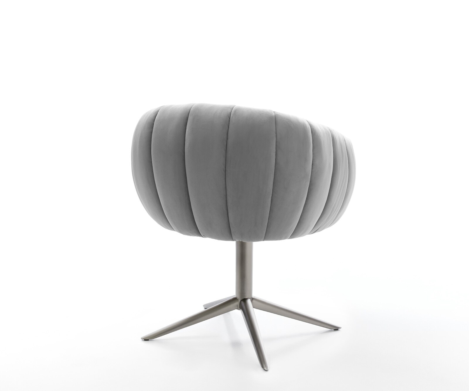 Drehstuhl Jada-Flex Samt Grau Fußkreuz Graphit 360° drehbar Wippfunktion Taschenfederkern 5