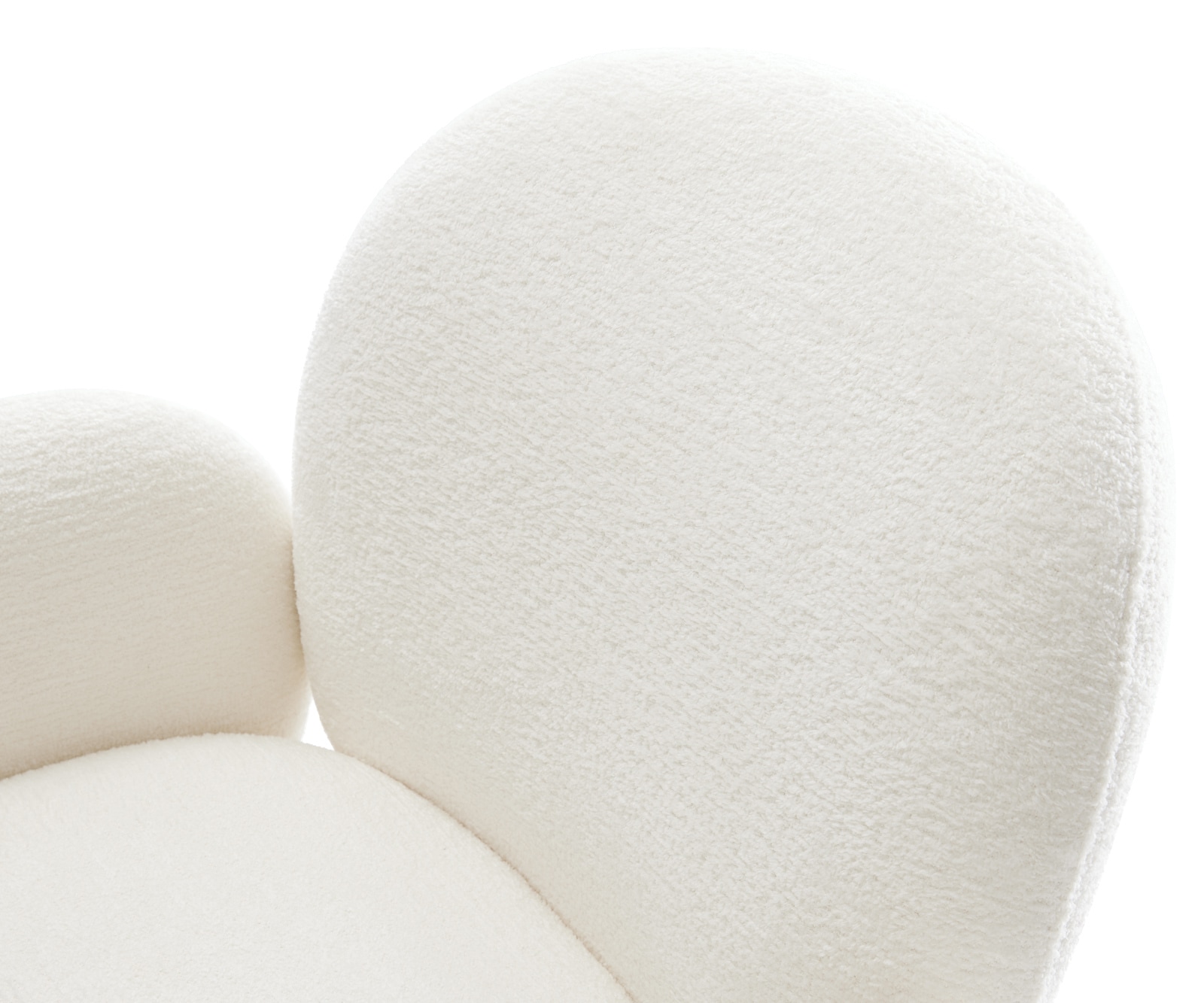 Esszimmerstuhl Nube-Flex mit Armlehnen Bouclé Soft Beige 4-Fuß konisch Edelstahl Taschenfederkern 3