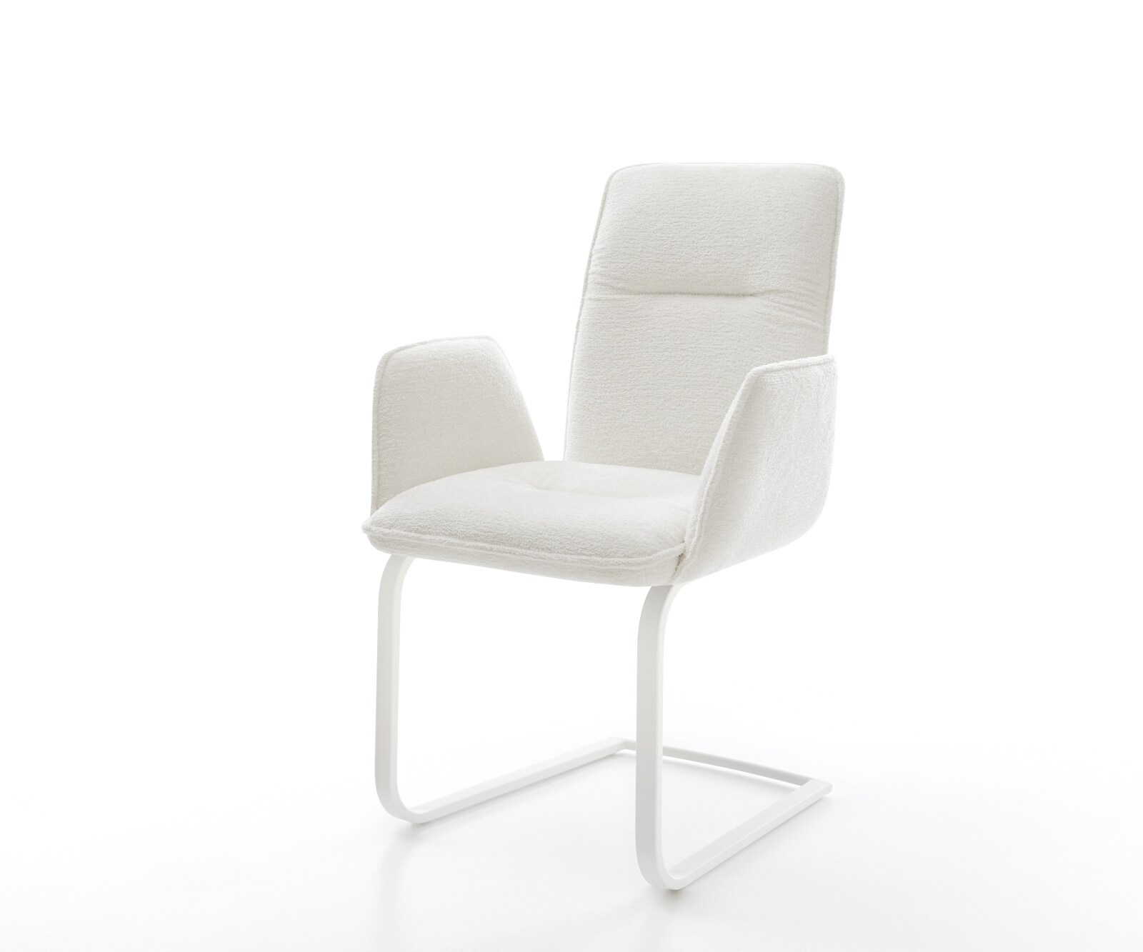 Freischwinger Vinja-Flex Bouclé Soft Beige Freischwinger flach Weiß