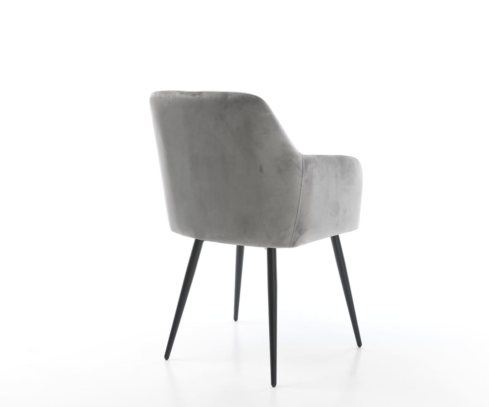 Esszimmerstuhl Greg-Flex Samt Grau 4-Fuß konisch Schwarz Taschenfederkern 4 Esszimmerstuhl Greg-Flex Samt Grau 4-Fuß konisch Schwarz Taschenfederkern 4