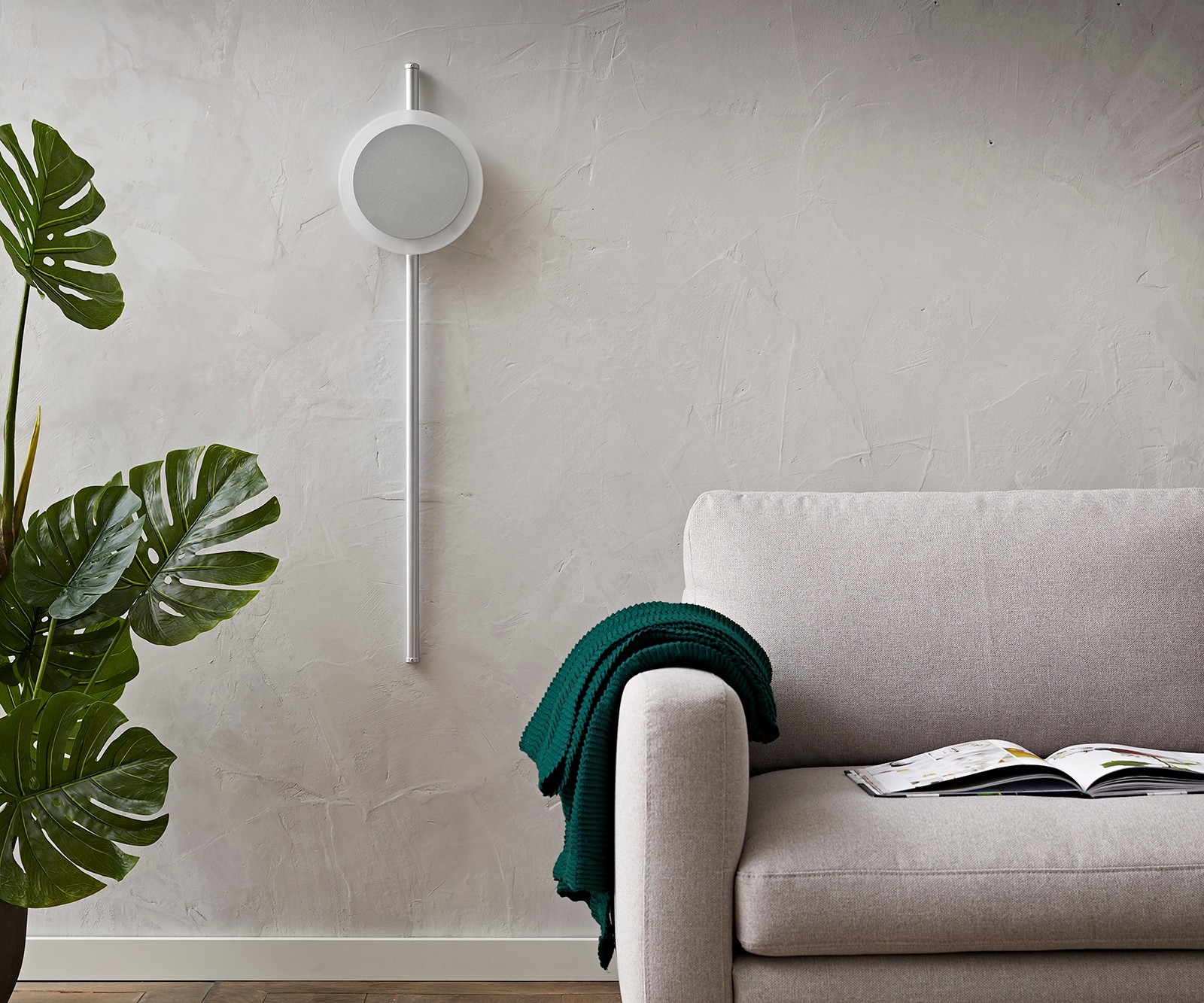 Wandleuchte Indici 28W 105x30 cm silber LED 28W 1