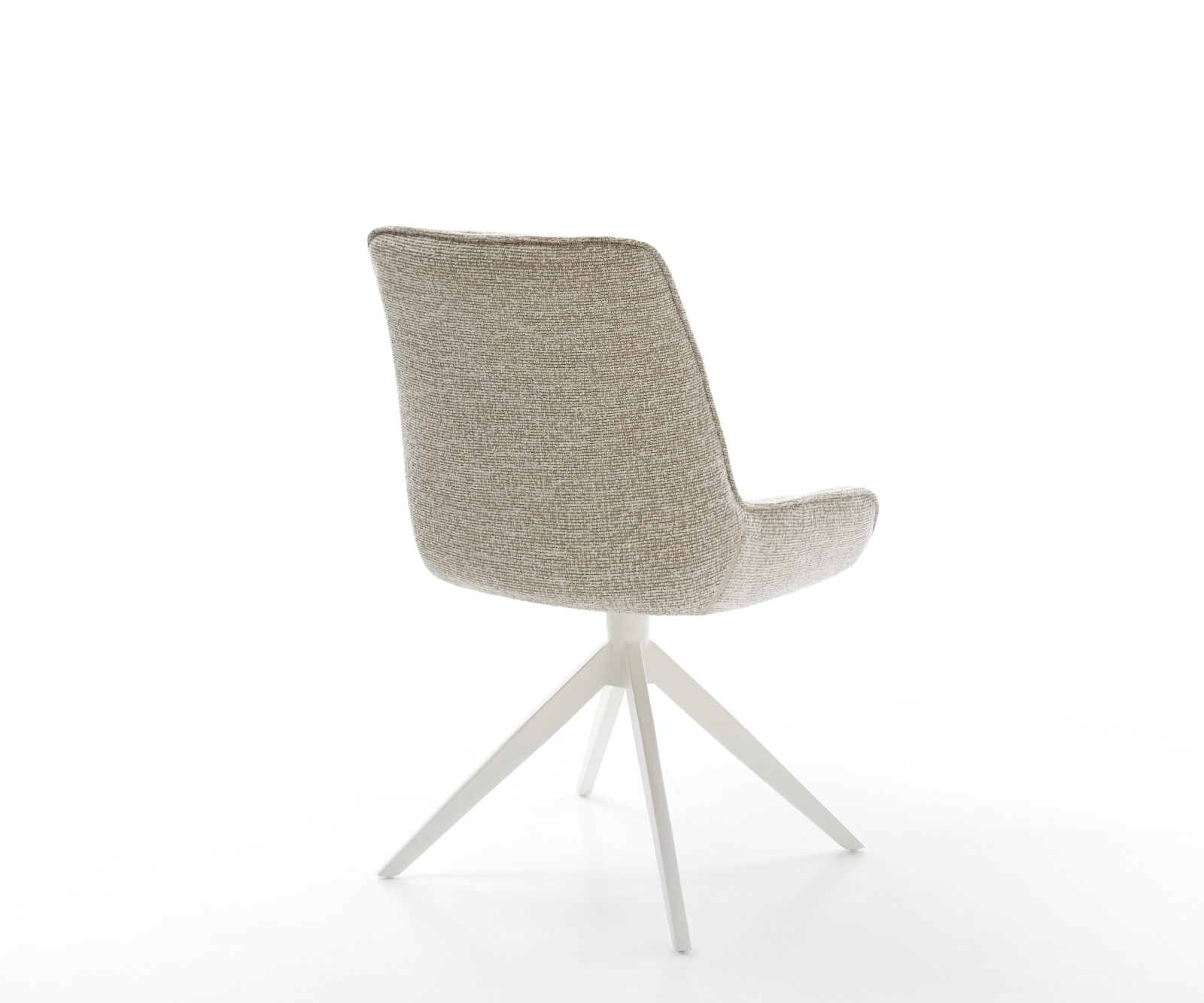 Drehstuhl Taimi-Flex Webstoff Soft Beige Kreuzgestell breit Weiß 360° drehbar Wippfunktion 5