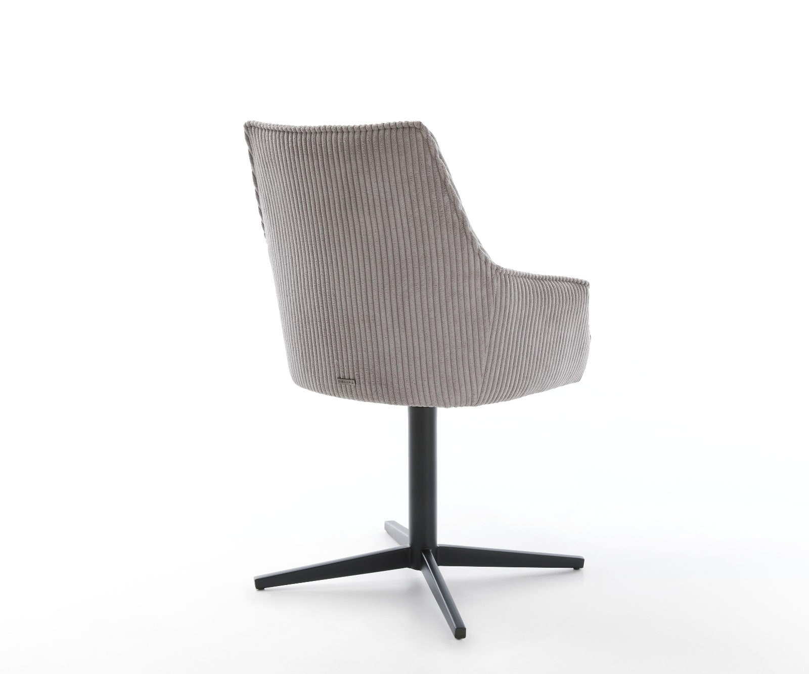 Drehstuhl Alja-Flex mit Armlehnen Cord Silbergrau Fußkreuz Schwarz 360° drehbar Taschenfederkern 4 Drehstuhl Alja-Flex mit Armlehnen Cord Silbergrau Fußkreuz Schwarz 360° drehbar Taschenfederkern 4