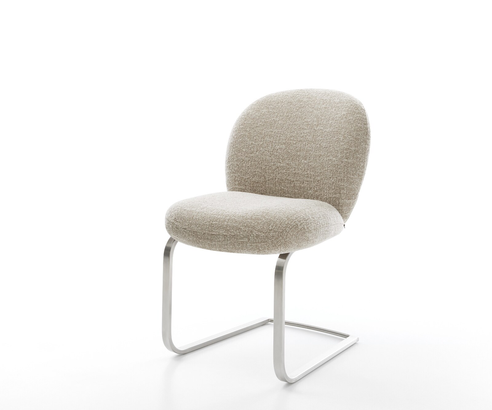 Freischwinger Nube-Flex Webstoff Soft Beige Freischwinger flach Edelstahl Taschenfederkern