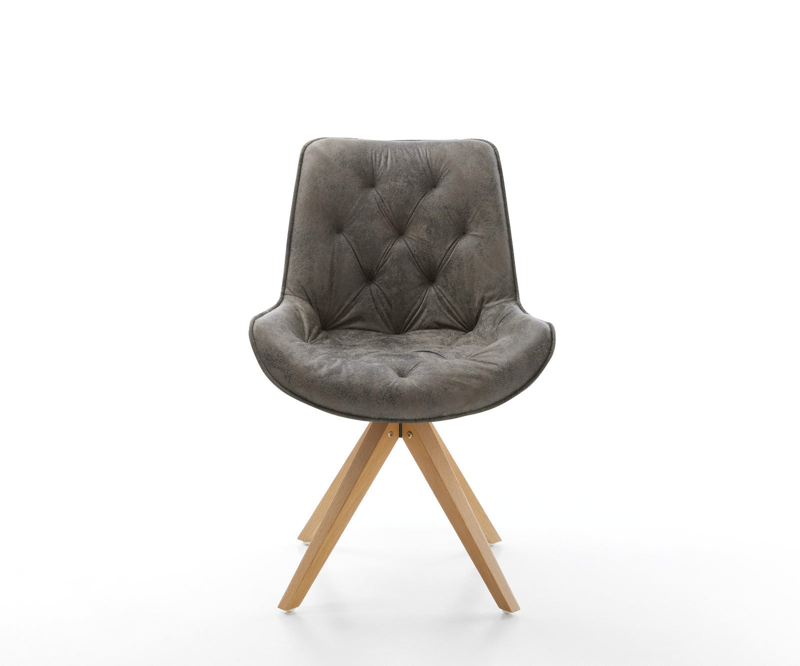 Esszimmerstuhl Taimi-Flex Mikrofaser Grau Antik Holzgestell kantig Natur 2 Esszimmerstuhl Taimi-Flex Mikrofaser Grau Antik Holzgestell kantig Natur 2