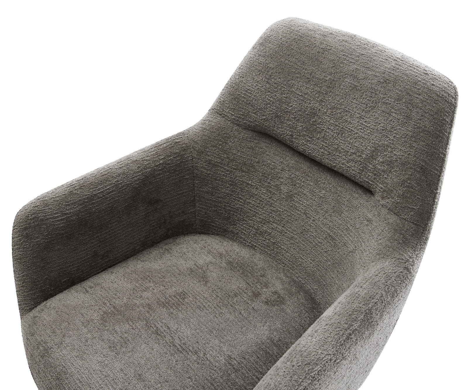 Drehstuhl Pejo-Flex Bouclé Soft Schlamm Kreuzgestell breit Graphit 360° drehbar Wippfunktion Taschenfederkern 3