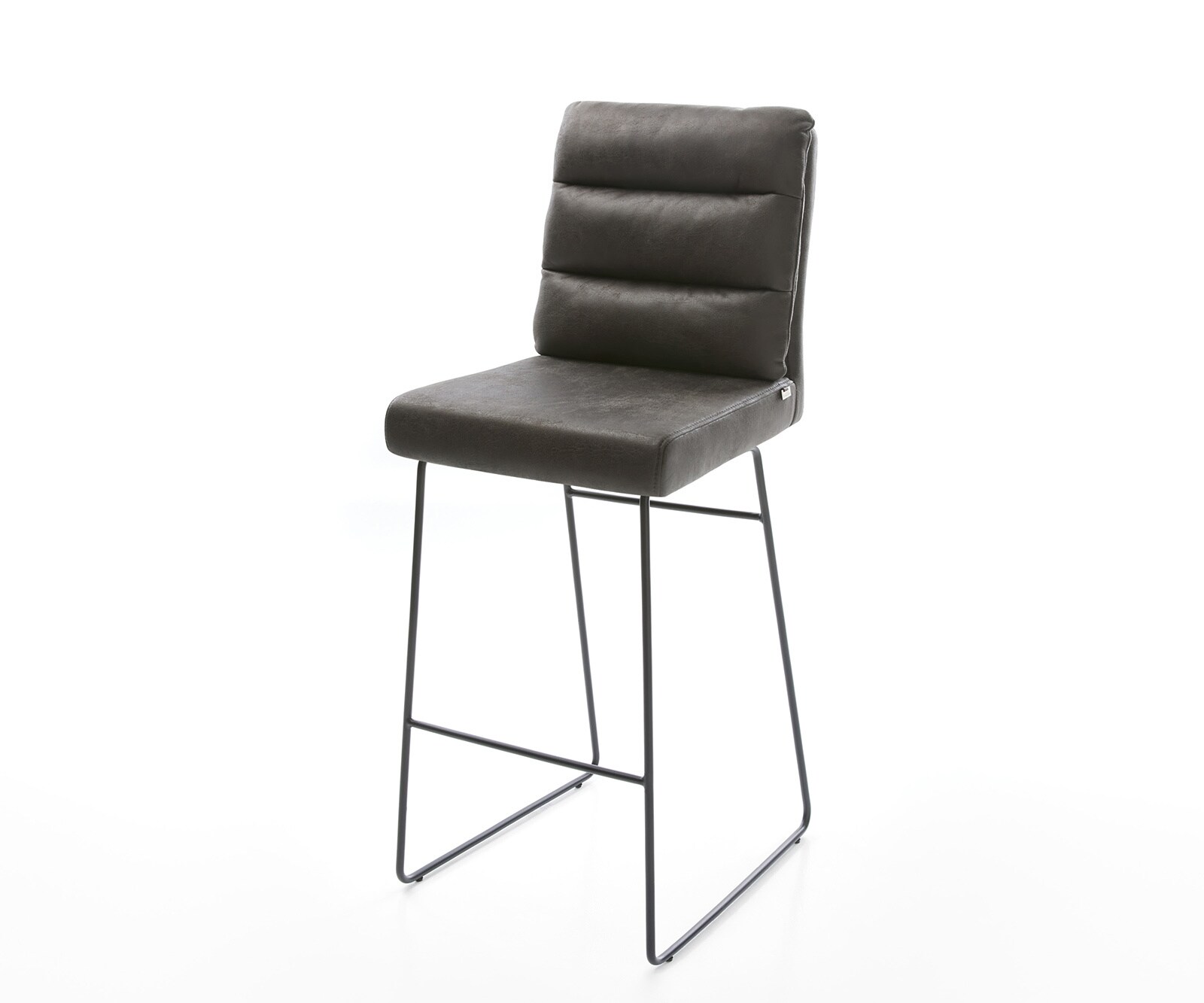 Barstuhl Pela-Flex Vintage Anthrazit Kufengestell Metall