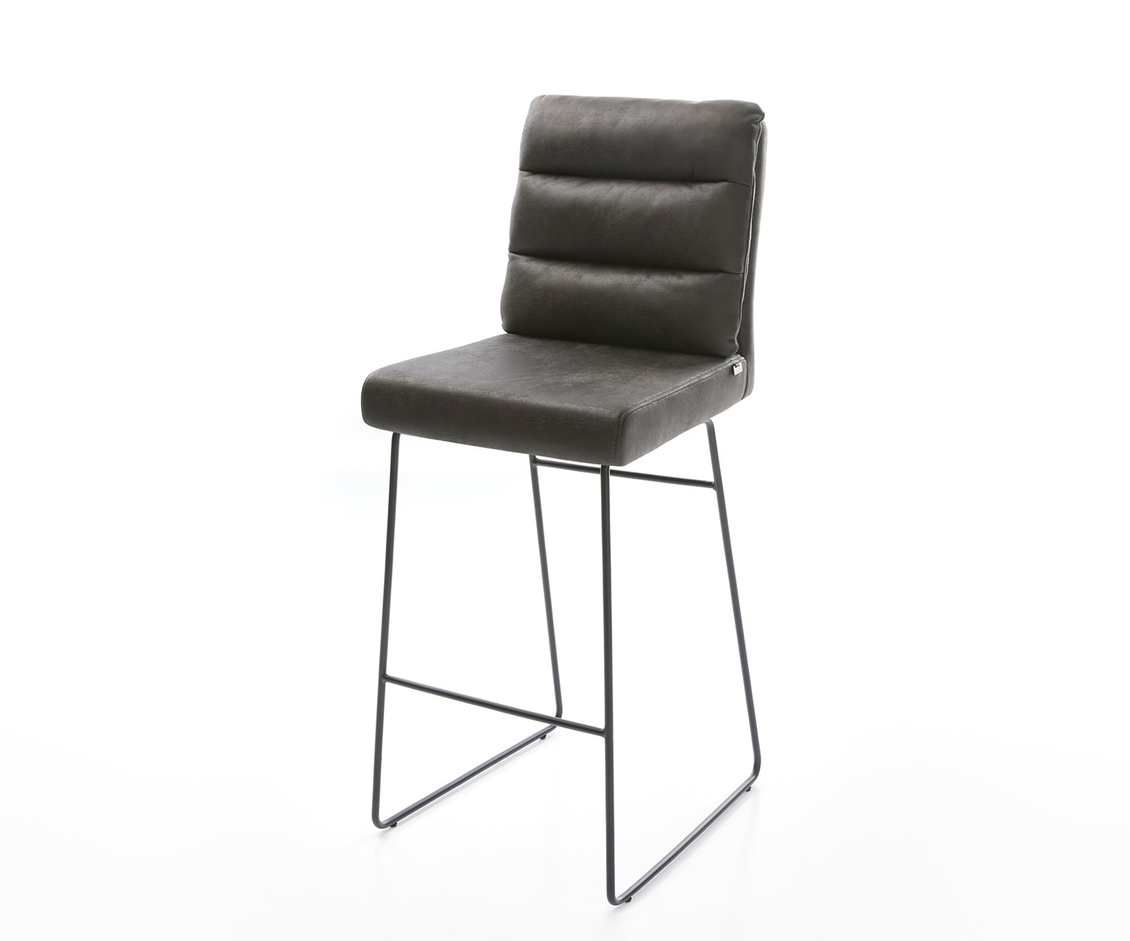 Barstuhl Pela-Flex Vintage Anthrazit Kufengestell Metall
