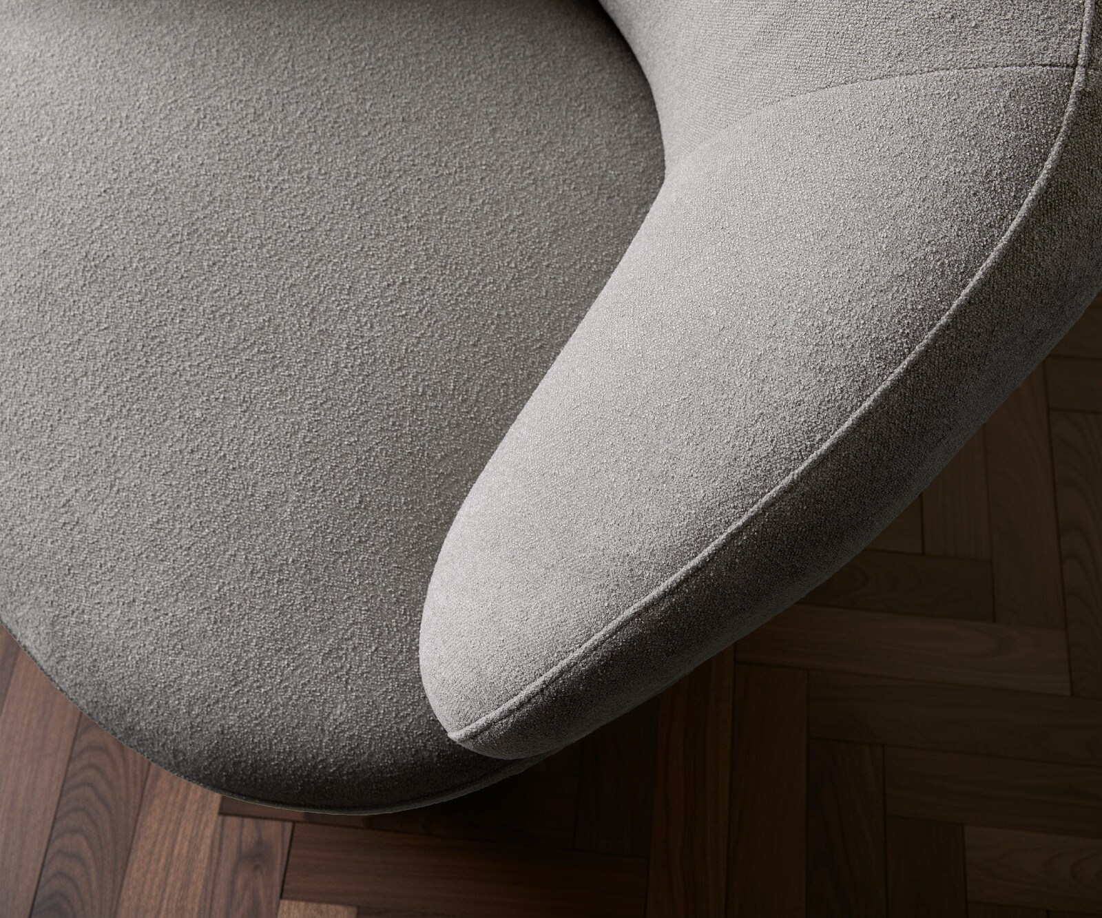 Loungesessel Nova 88x88 cm Strukturstoff Soft Grau 6