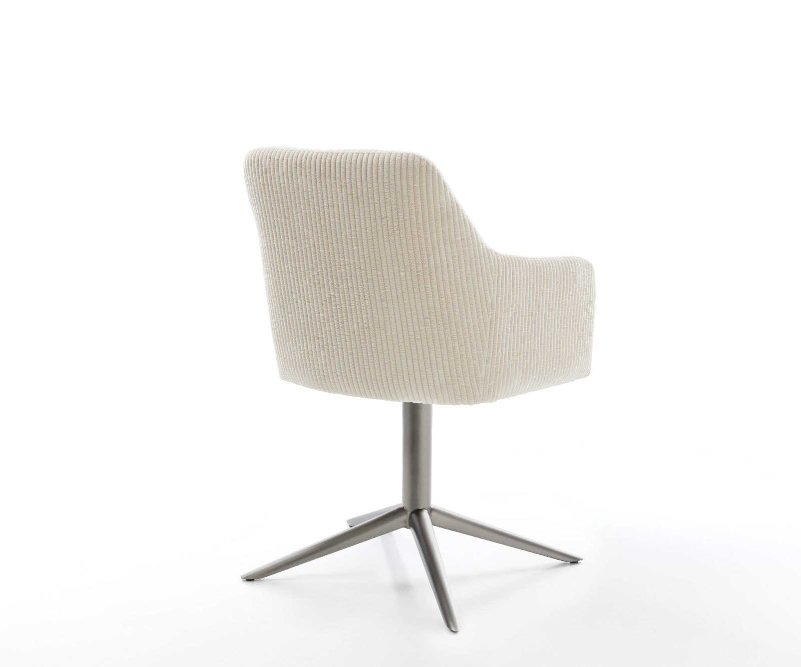 Drehstuhl Greg-Flex Cord Beige Fußkreuz Graphit 360° drehbar Wippfunktion Taschenfederkern 4