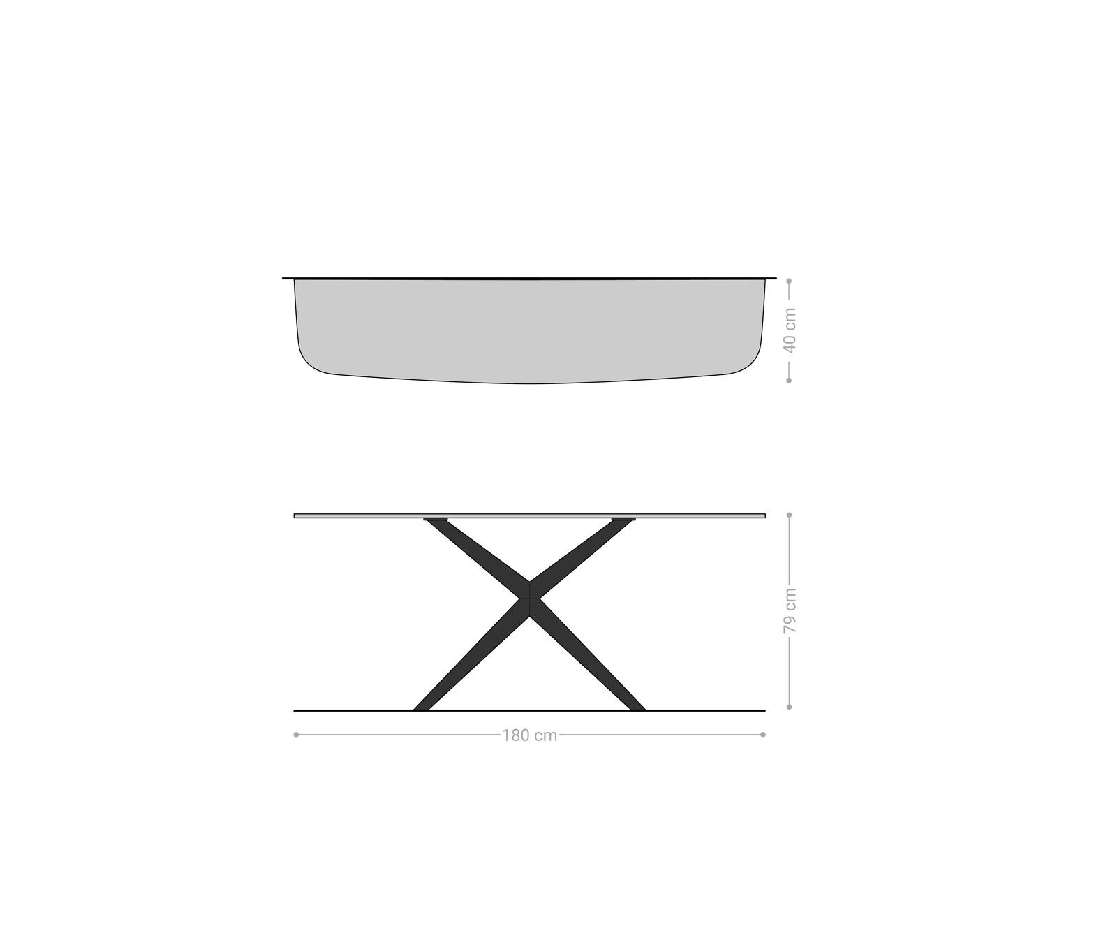 Konsolentisch Edge Boot 180x40 cm Keramik Laminam® Travertino Bianco Creme-Weiß Estelo Metall Schwarz 8