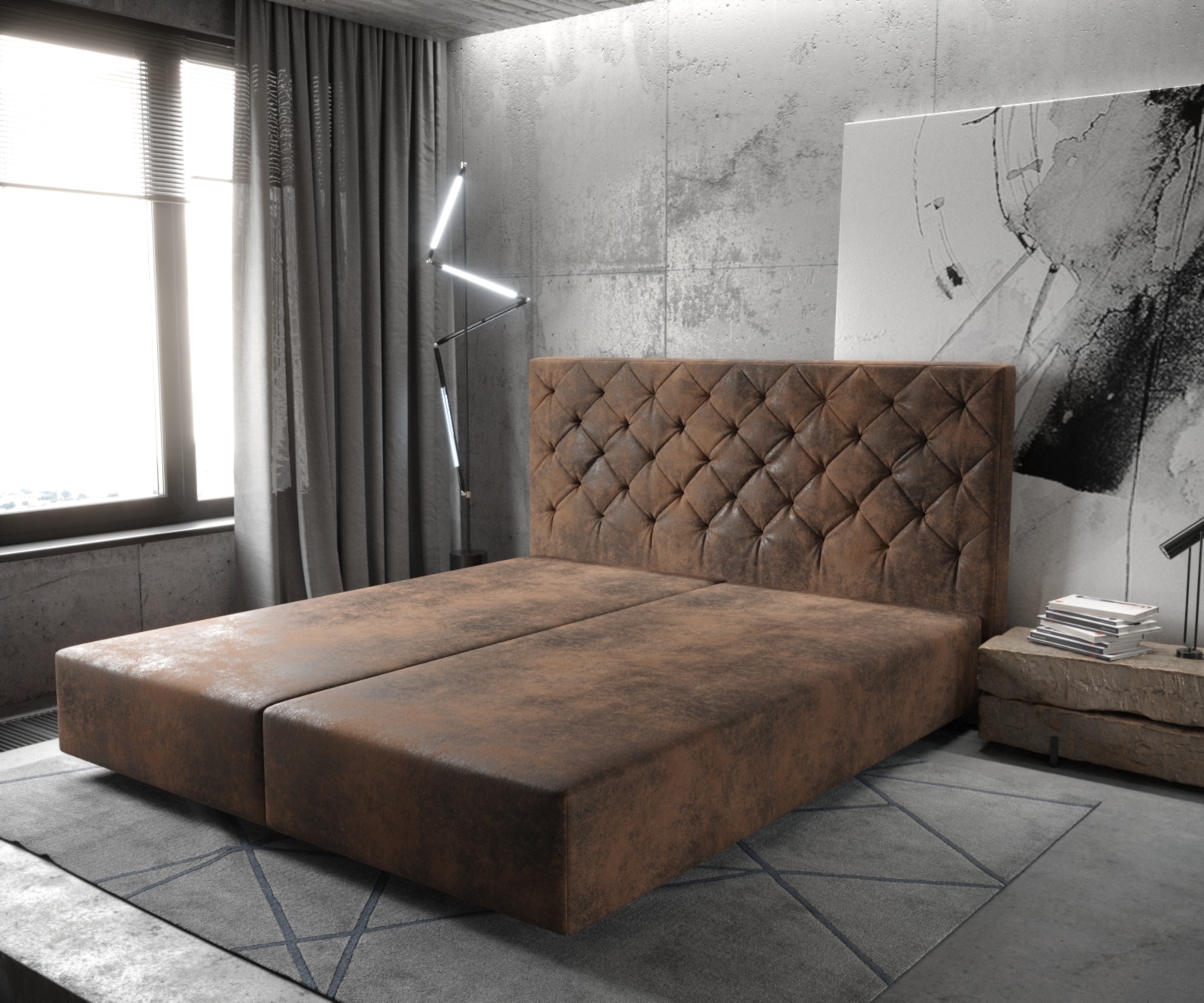 Boxspringgestell Dream-Great 180x200 cm Mikrofaser Braun Boxspringgestell Dream-Great 180x200 cm Mikrofaser Braun