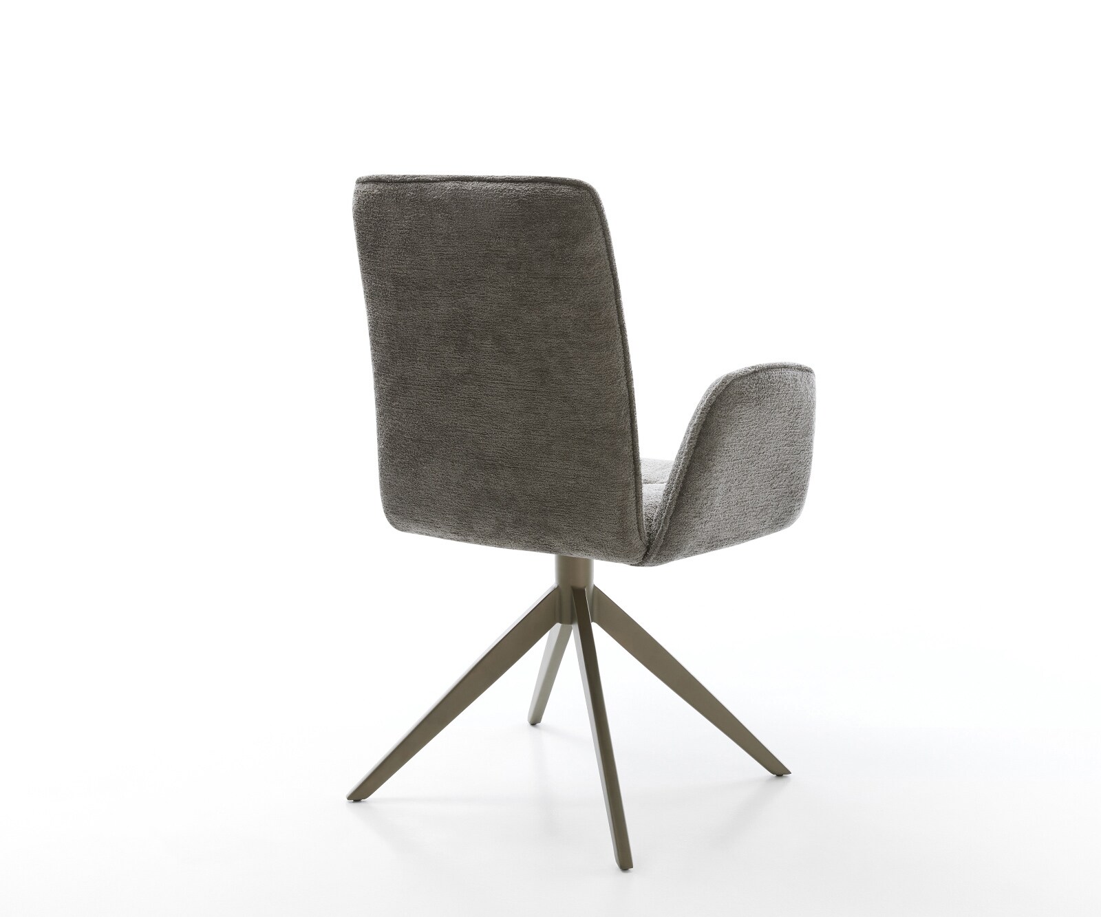 Drehstuhl Vinja-Flex Bouclé Soft Schlamm Kreuzgestell breit Effektfinish Titan 360° drehbar Wippfunktion 5