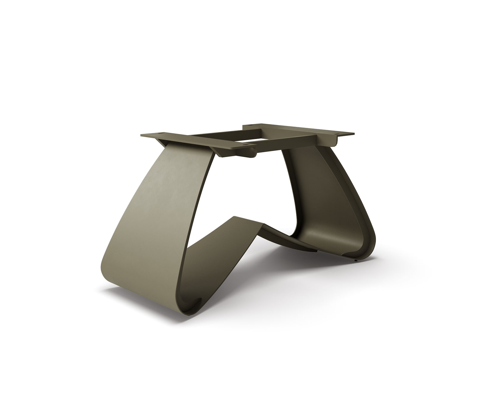 W-Gestell Metall Effektfinish Titan für Ausziehtische von 180-300 cm