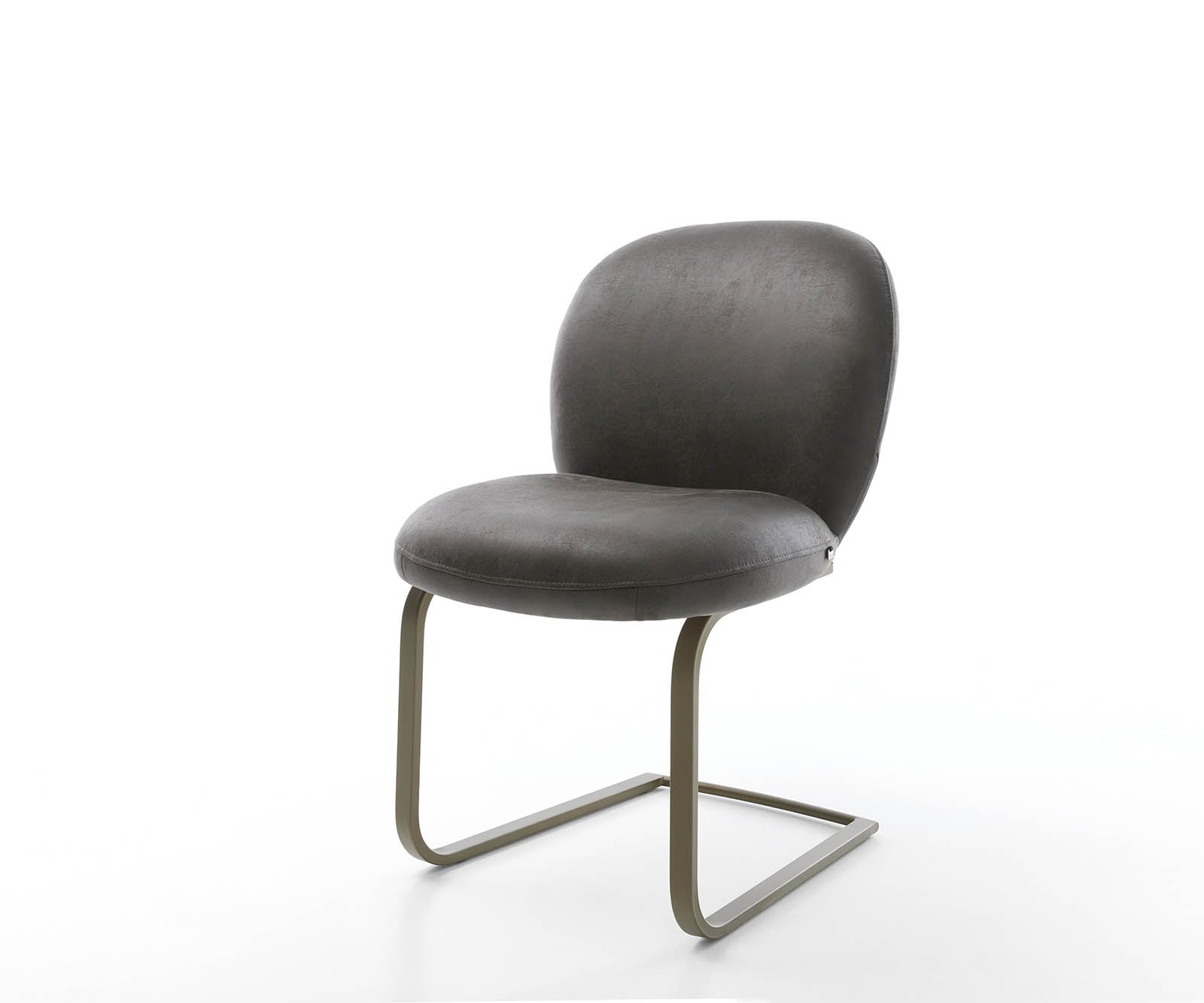 Freischwinger Nube-Flex Anthrazit Vintage Freischwinger flach Effektfinish Titan Taschenfederkern