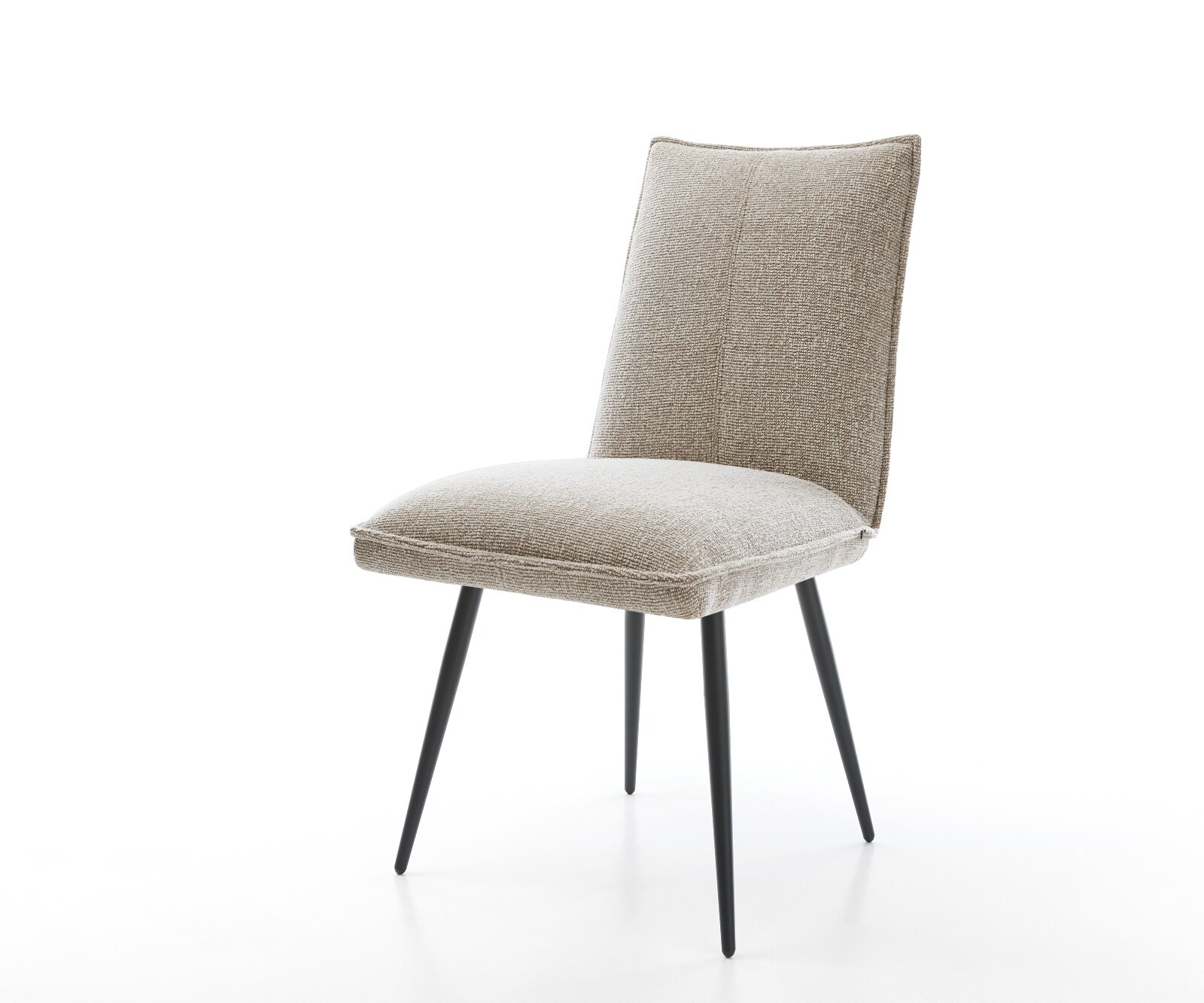 Esszimmerstuhl Lelio-Flex Webstoff Soft Beige 4-Fuß konisch Schwarz Taschen günstig online kaufen