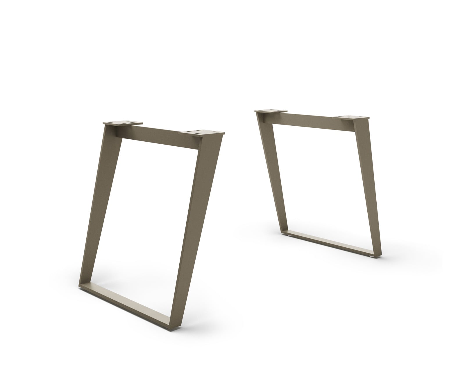 Tischgestell Metall Schräg Effektfinish Titan(2er-Set)
