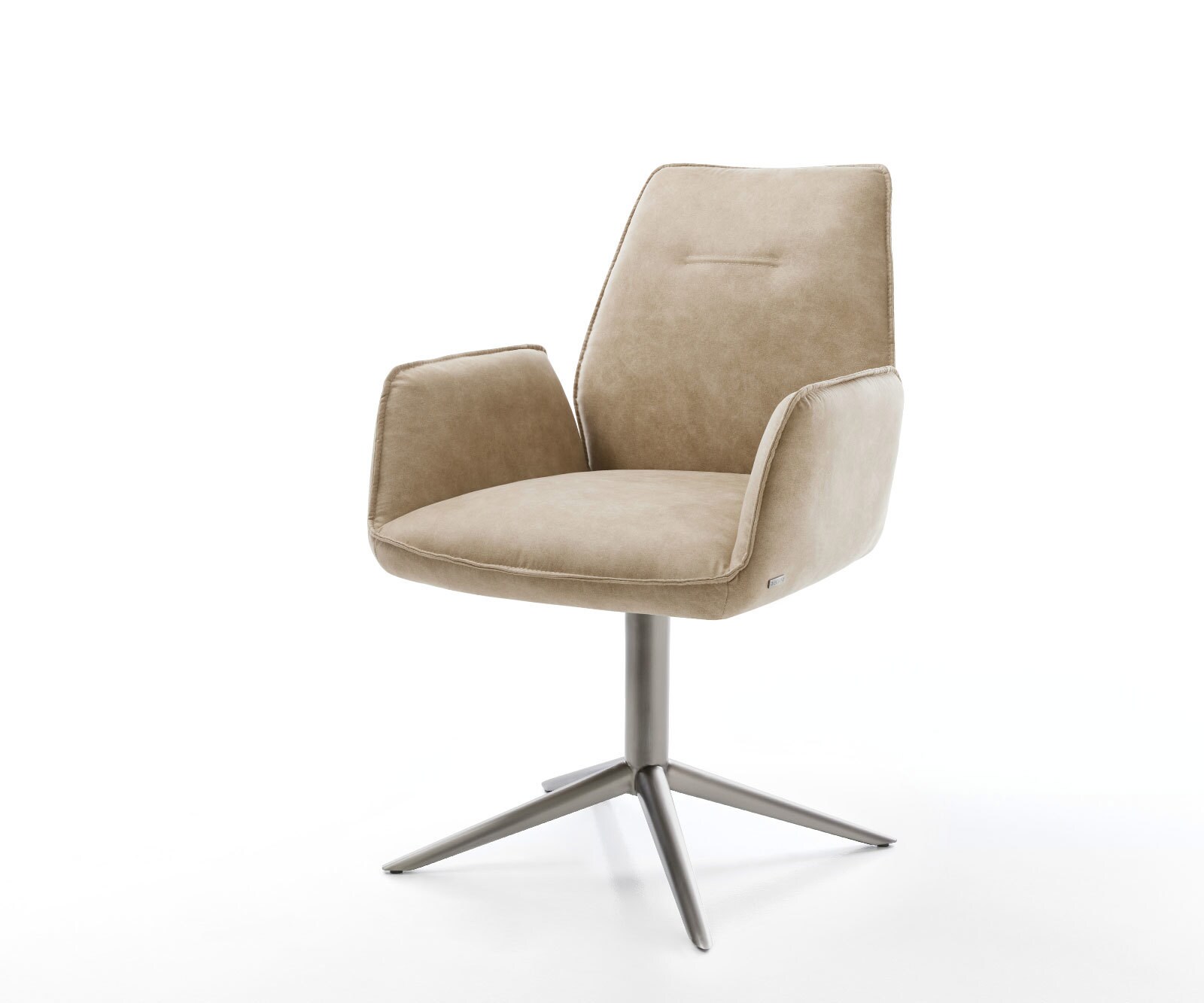 Drehstuhl Zoa-Flex Mikrofaser Beige Vintage Fußkreuz Graphit 360° drehbar W günstig online kaufen