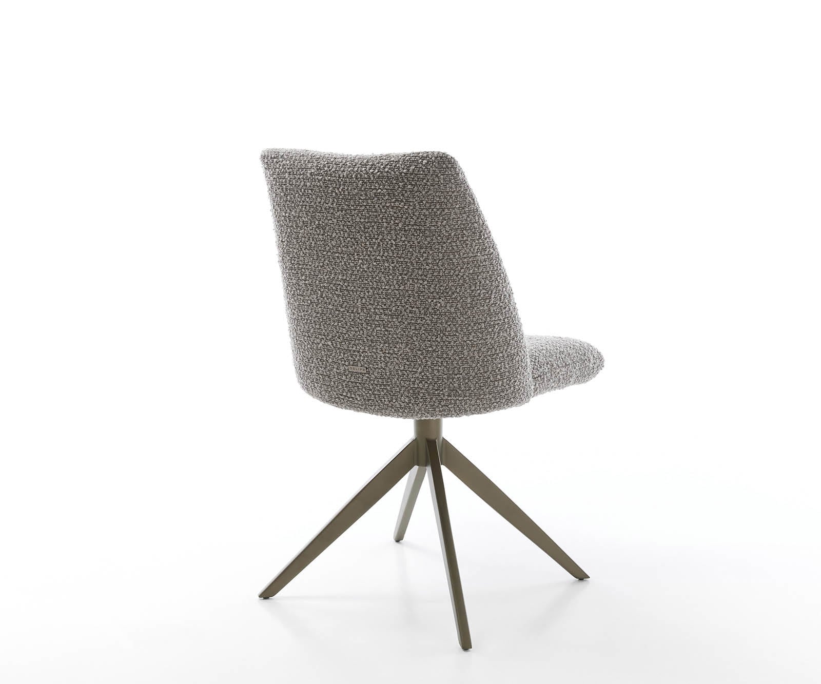 Drehstuhl Elso-Flex Bouclé Silbergrau Kreuzgestell breit Effektfinish Titan 360° drehbar Taschenfederkern 4 Drehstuhl Elso-Flex Bouclé Silbergrau Kreuzgestell breit Effektfinish Titan 360° drehbar Taschenfederkern 4