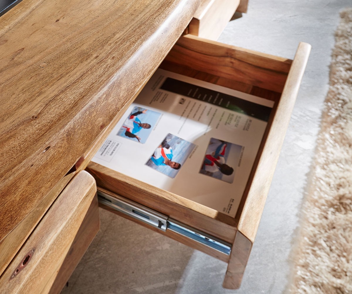 Lowboard Live-Edge 230 cm Akazie Natur massiv 4 Schübe 2 Lowboard Live-Edge 230 cm Akazie Natur massiv 4 Schübe 2