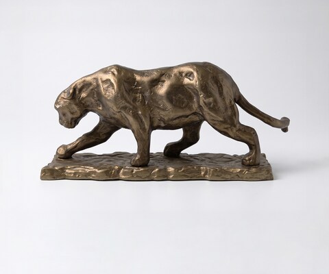 Figur Panthera B9 x T33 x H14 cm Aluminium Aurum Satin Gegossen