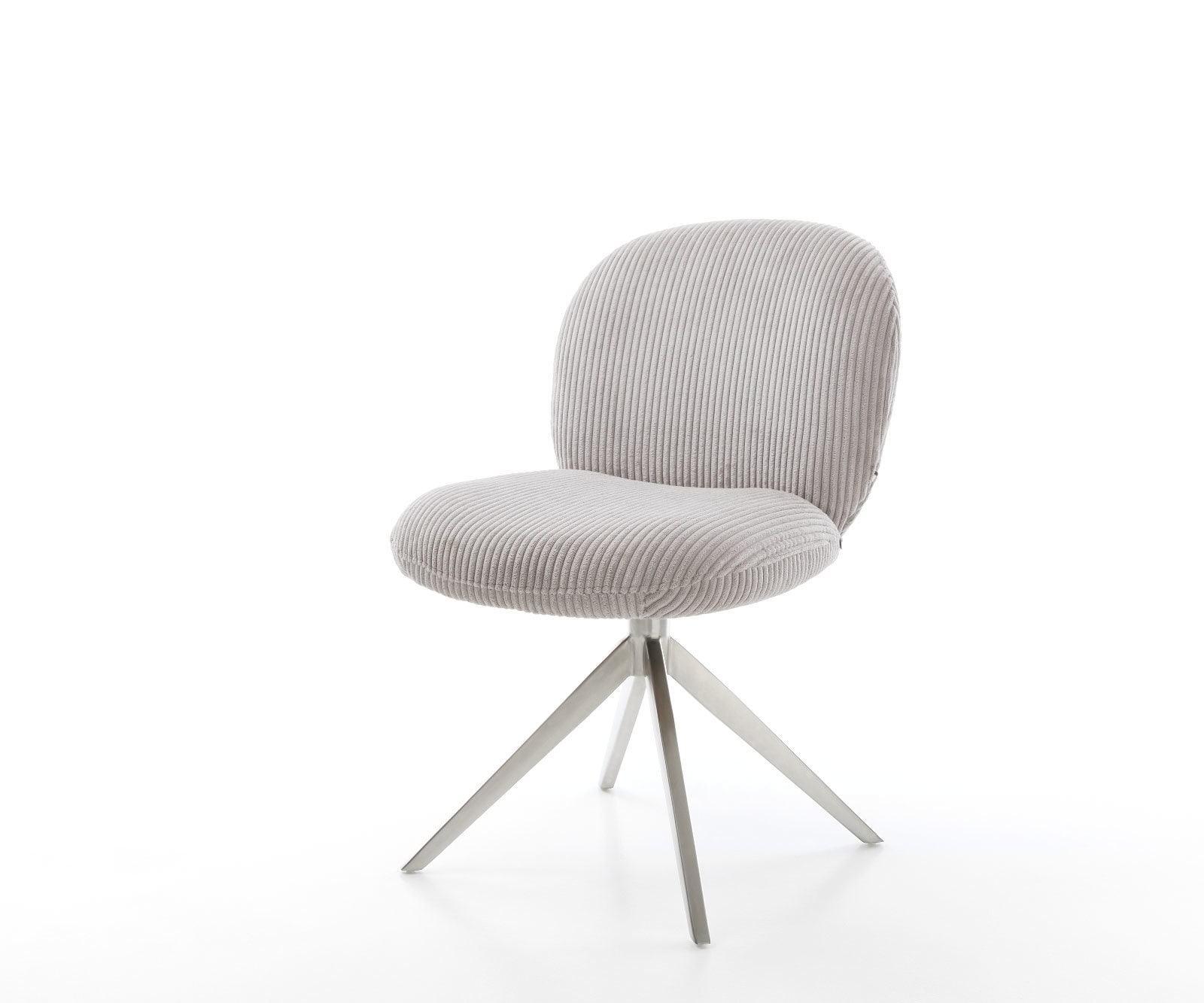 Drehstuhl Nube-Flex Cord Silbergrau Kreuzgestell breit Edelstahl 360° drehbar Wippfunktion Taschenfederkern Drehstuhl Nube-Flex Cord Silbergrau Kreuzgestell breit Edelstahl 360° drehbar Wippfunktion Taschenfederkern