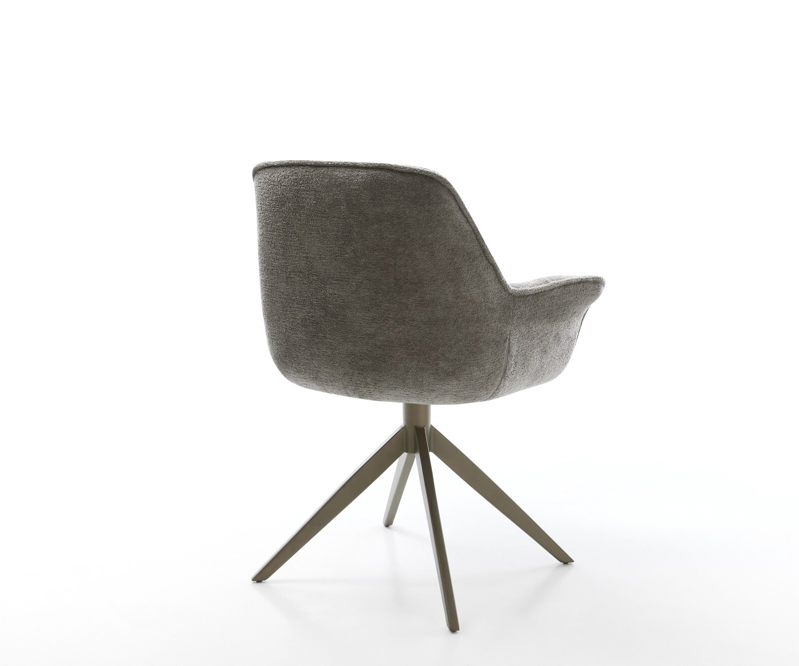 Drehstuhl Kaira-Flex Bouclé Soft Schlamm Kreuzgestell breit Effektfinish Titan 360° drehbar Wippfunktion 5