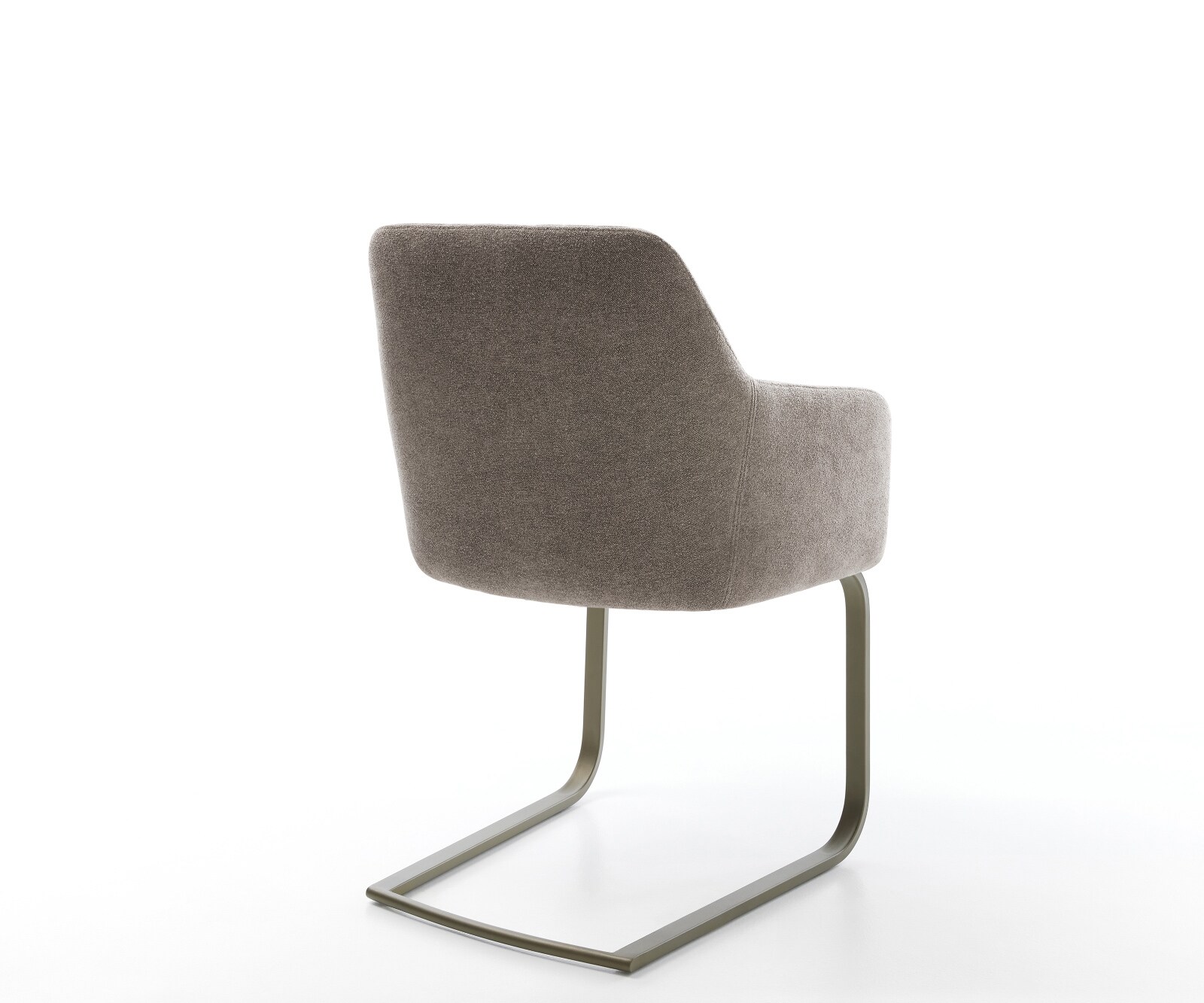 Freischwinger Greg-Flex Strukturstoff Soft Taupe Freischwinger flach Effektfinish Titan Taschenfederkern 4