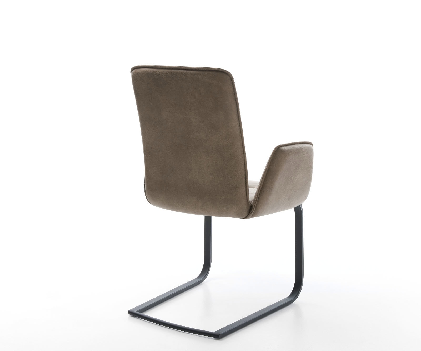 Freischwinger Vinja-Flex Mikrofaser Taupe Vintage Freischwinger flach Schwarz 4 Freischwinger Vinja-Flex Mikrofaser Taupe Vintage Freischwinger flach Schwarz 4