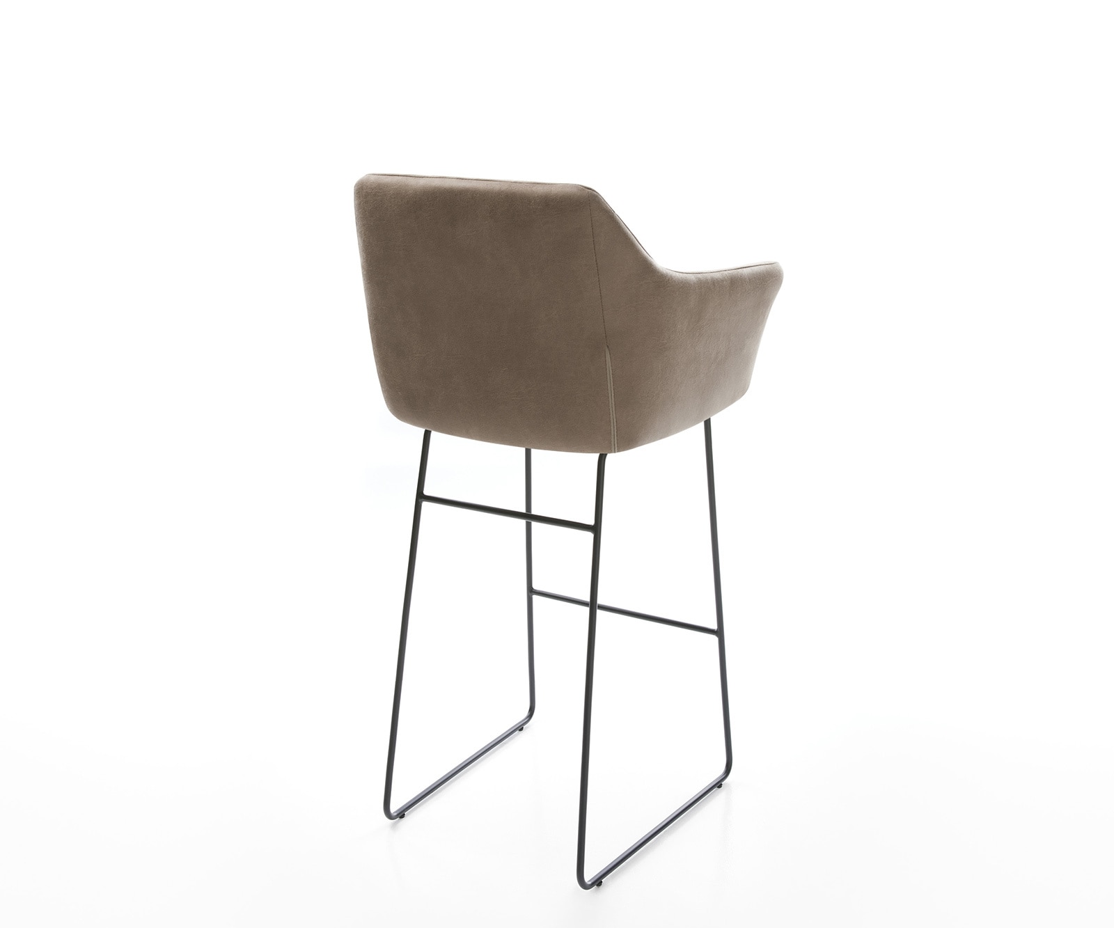 Barstuhl Yulo-Flex Vintage Taupe Kufengestell Metall 4