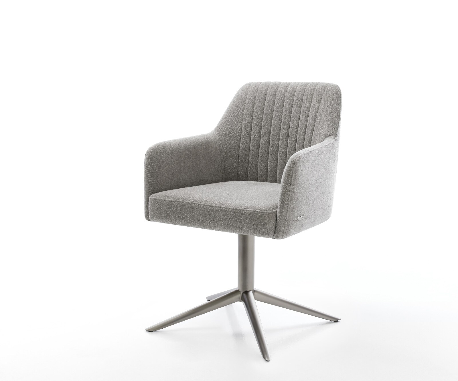 Drehstuhl Greg-Flex Strukturstoff Soft Grau Fußkreuz Graphit 360° drehbar W günstig online kaufen