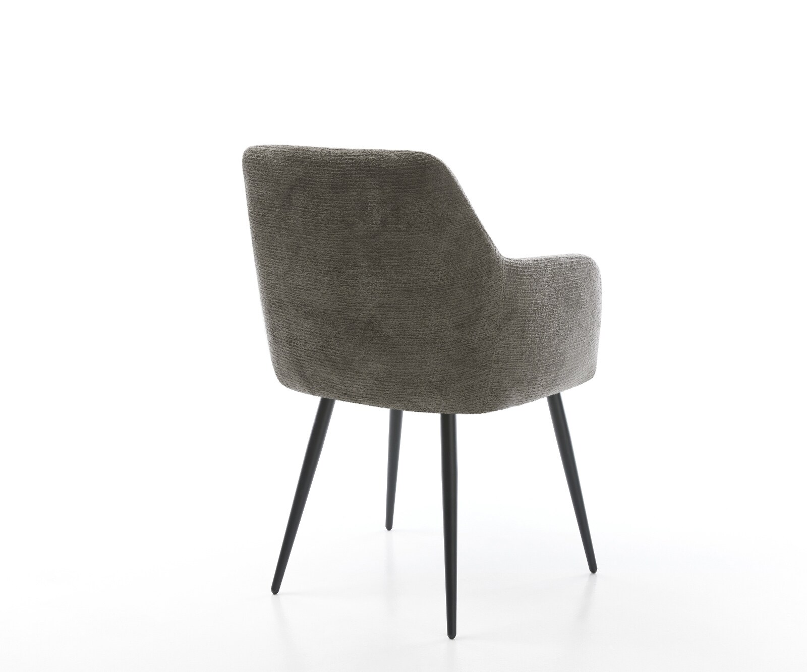 Esszimmerstuhl Greg-Flex Bouclé Soft Schlamm 4-Fuß konisch Schwarz Taschenfederkern 5