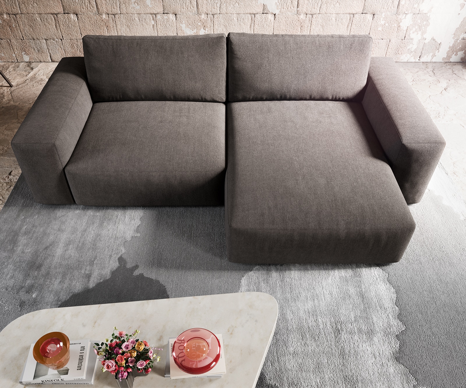 Ecksofa Lanzo XL 270x180 cm Mikrofaser Khakibraun Recamiere variabel 3 Ecksofa Lanzo XL 270x180 cm Mikrofaser Khakibraun Recamiere variabel 3