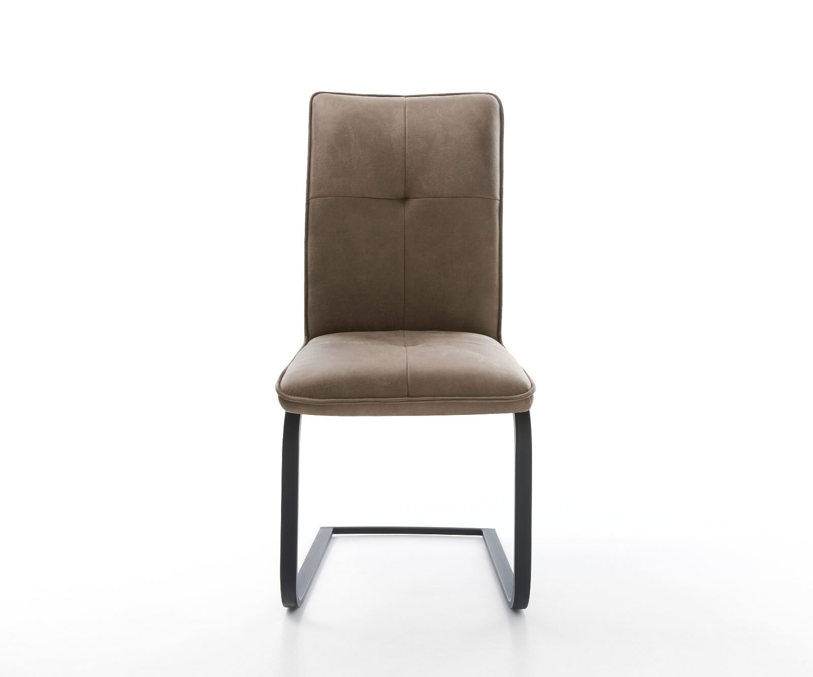 Freischwinger Maddy-Flex Mikrofaser Taupe Vintage Freischwinger flach Schwarz 2