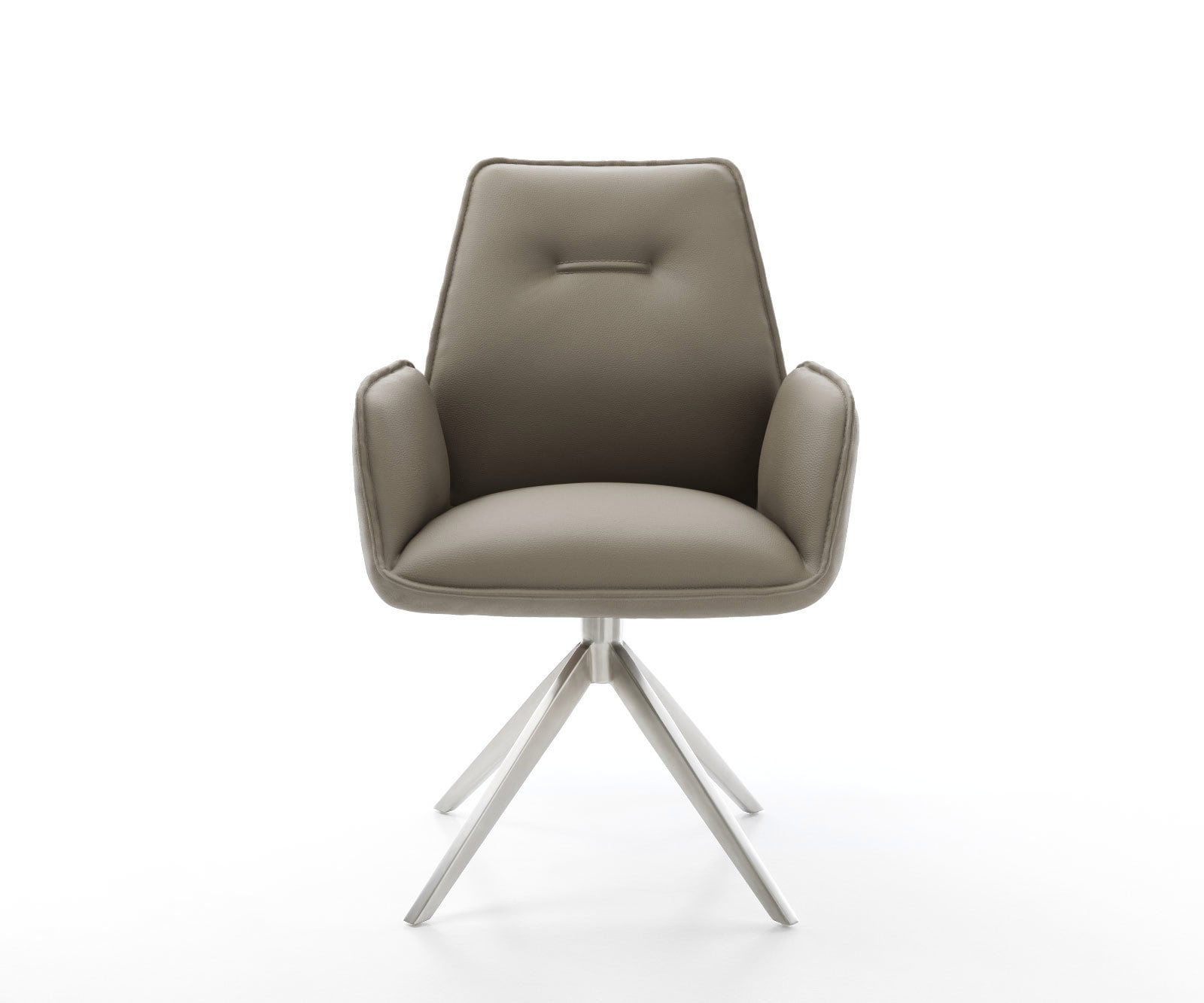Drehstuhl Zoa-Flex Echt-Leder Schlamm Kreuzgestell breit Edelstahl 360° drehbar Wippfunktion Taschenfederkern 1 Drehstuhl Zoa-Flex Echt-Leder Schlamm Kreuzgestell breit Edelstahl 360° drehbar Wippfunktion Taschenfederkern 1