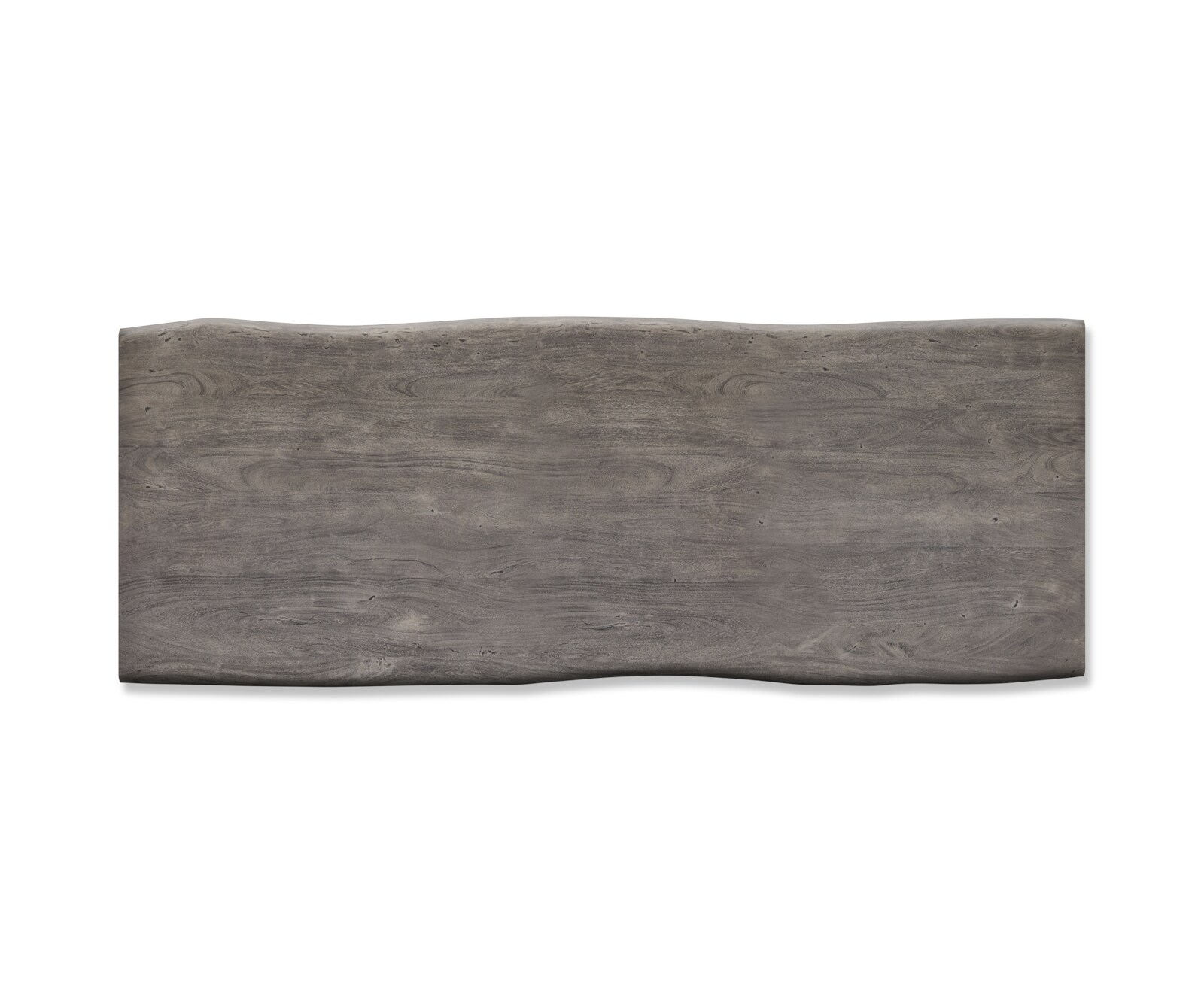Esstisch Edge 260x100cm Akazie Platin Edelstahl Silber schräg Live-Edge 3