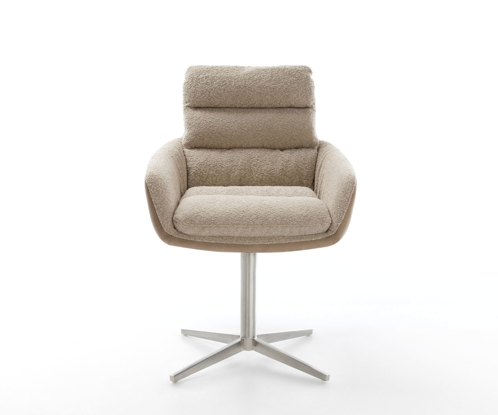 Drehstuhl Abelia-Flex mit Armlehnen Materialmix Schlamm Fußkreuz Edelstahl 360° drehbar 1 Drehstuhl Abelia-Flex mit Armlehnen Materialmix Schlamm Fußkreuz Edelstahl 360° drehbar 1