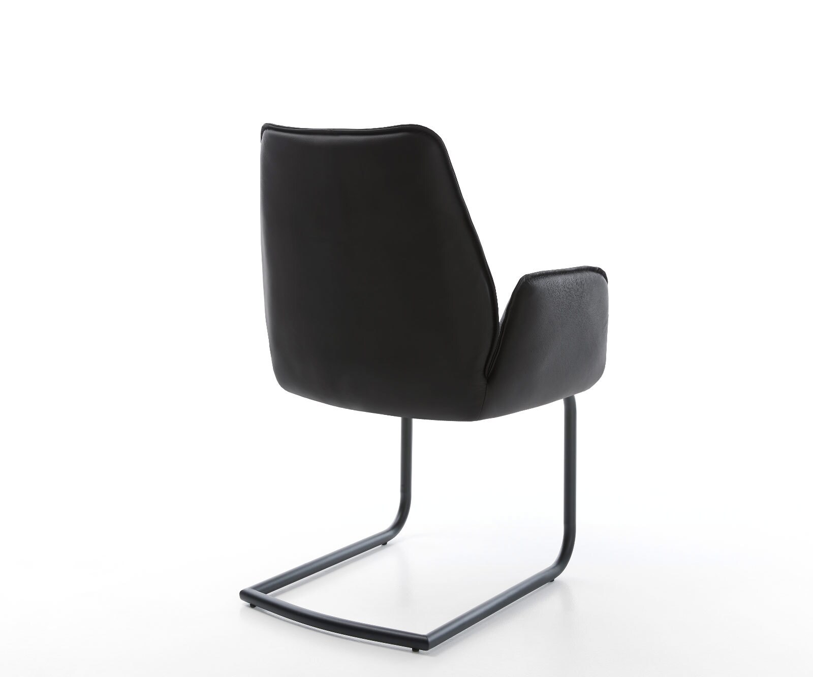 Freischwinger Zoa-Flex Echt-Leder Schwarz Freischwinger rund Schwarz Taschenfederkern 4