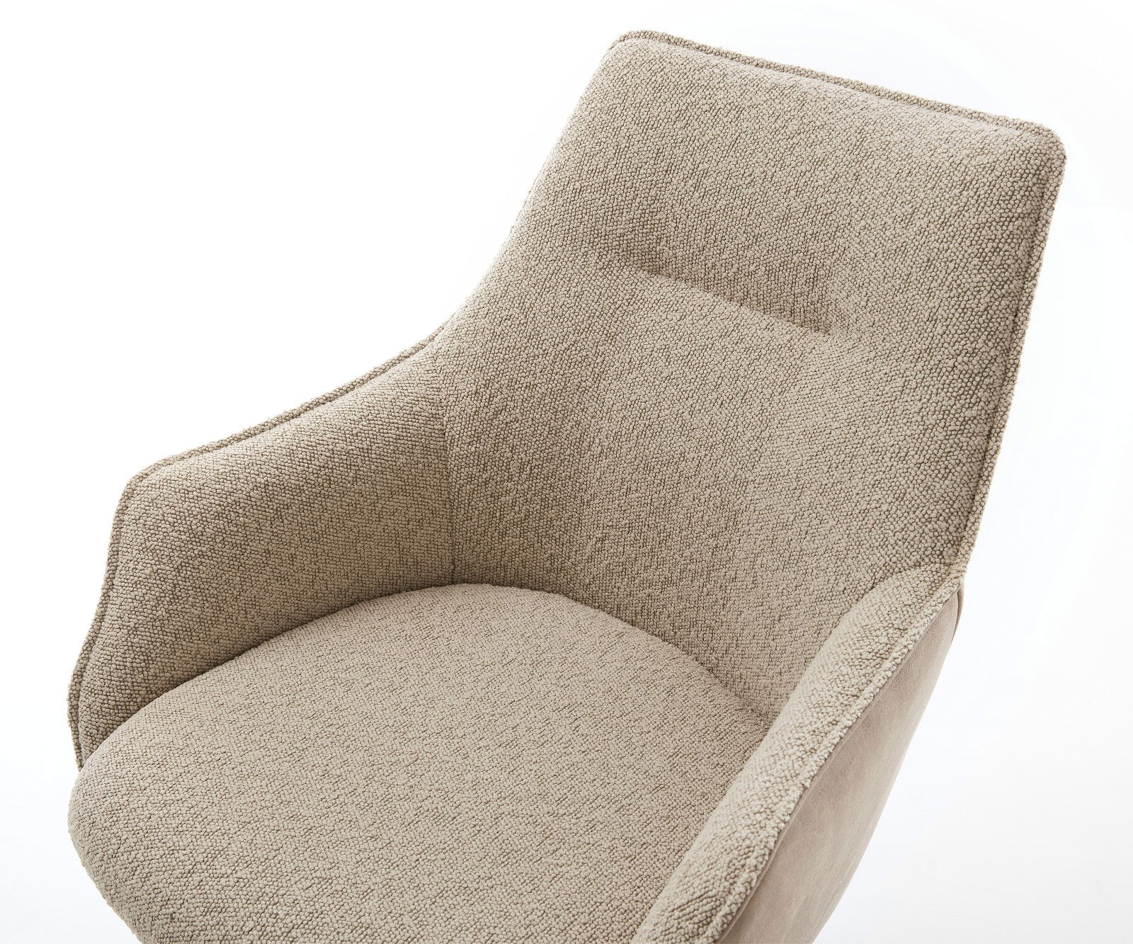 Drehstuhl Alja-Flex mit Armlehnen Materialmix Schlamm Kreuzgestell breit Effektfinish Titan 360° drehbar Wippfunktion Taschenfederkern 3