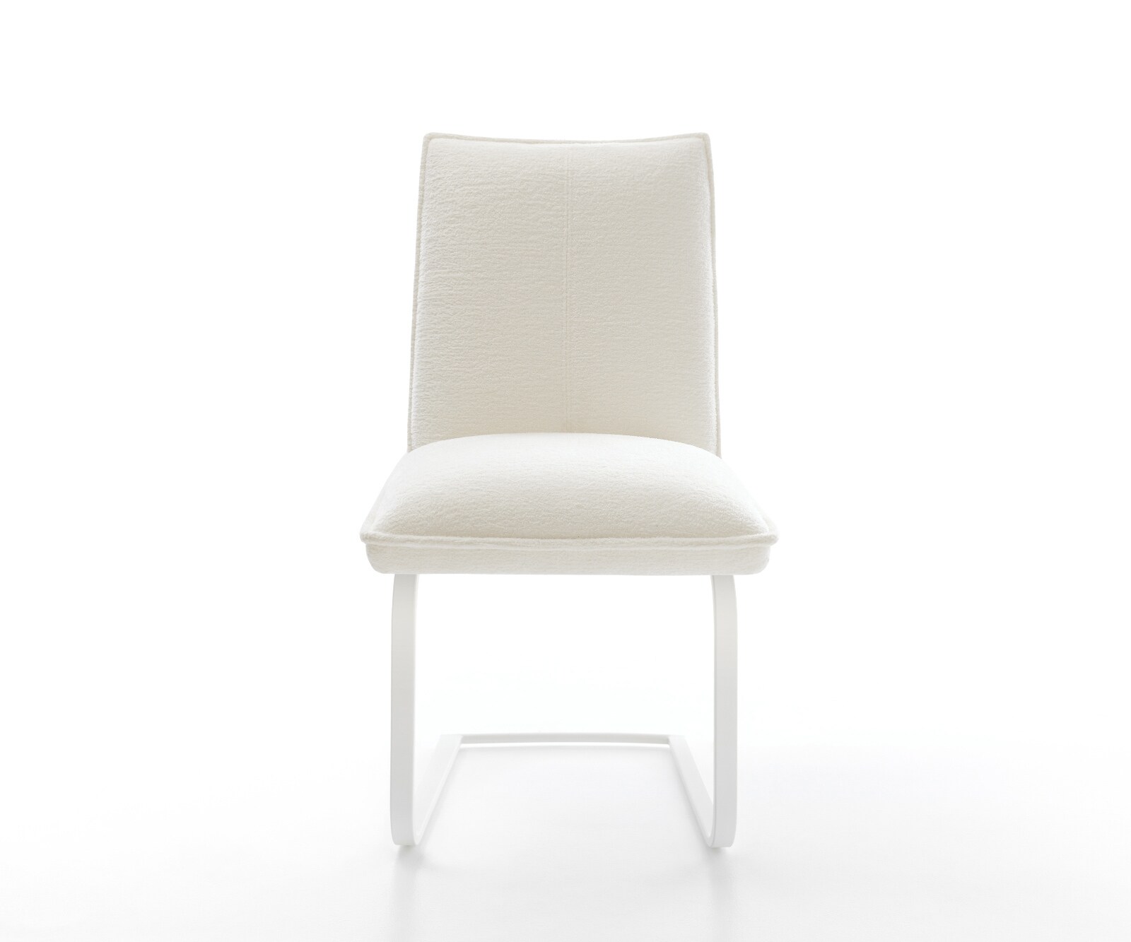 Freischwinger Lelio-Flex Bouclé Soft Beige Freischwinger flach Weiß Taschenfederkern 2