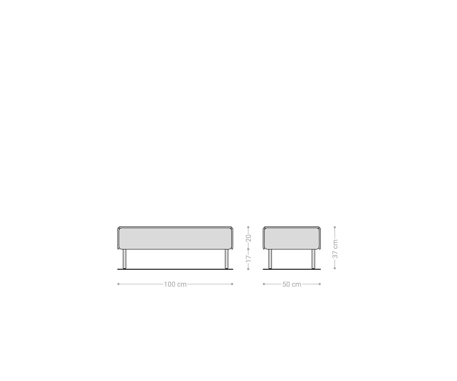 Couchtisch Shavani 100x50 cm Akazie Natur 1 Schublade Metall Schwarz 6