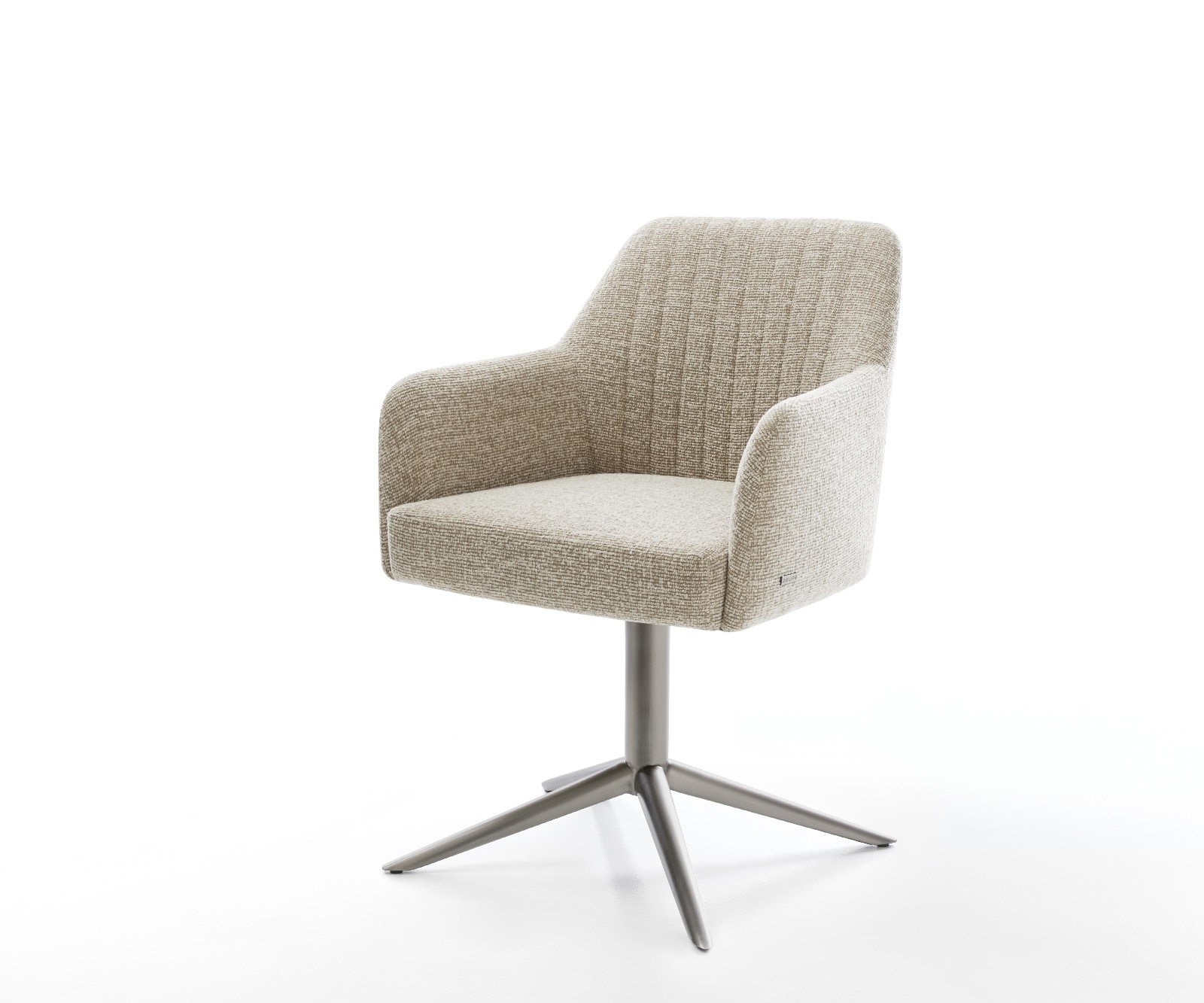 Drehstuhl Greg-Flex Webstoff Soft Beige Fußkreuz Graphit 360° drehbar Wippfunktion Taschenfederkern