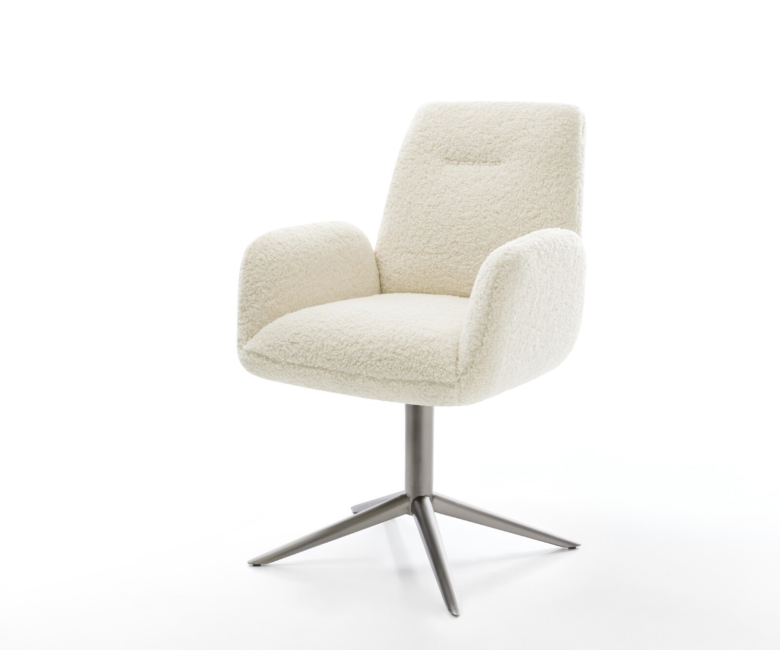 Drehstuhl Zoa-Flex Teddystoff Beige Fußkreuz Graphit 360° drehbar Wippfunkt günstig online kaufen