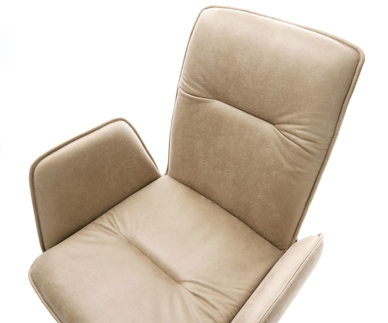 Esszimmerstuhl Vinja-Flex Mikrofaser Beige Vintage Kreuzgestell kantig Edelstahl 3 Esszimmerstuhl Vinja-Flex Mikrofaser Beige Vintage Kreuzgestell kantig Edelstahl 3