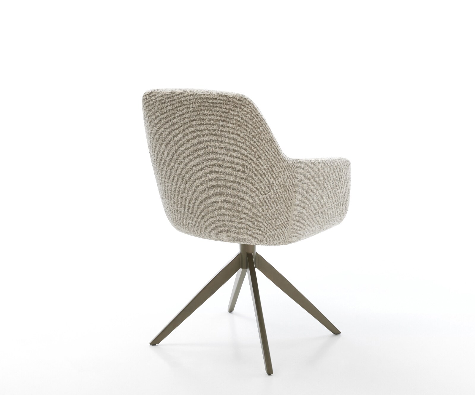 Drehstuhl Pejo-Flex Webstoff Soft Beige Kreuzgestell breit Effektfinish Titan 360° drehbar Wippfunktion Taschenfederkern 5